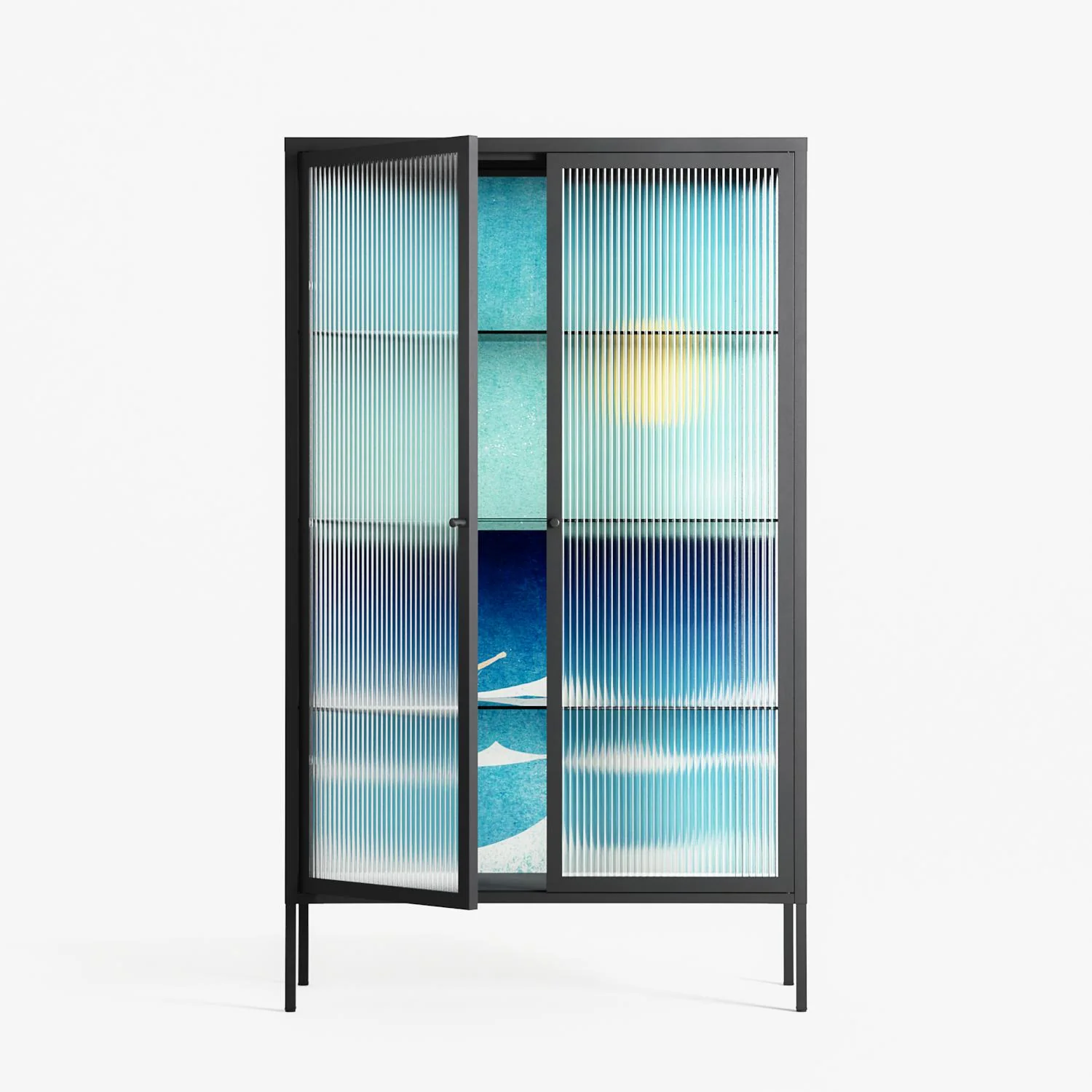 Sea Swim - Cabinet - Henry Rivers - Antracite - Reeded glass - Image 2