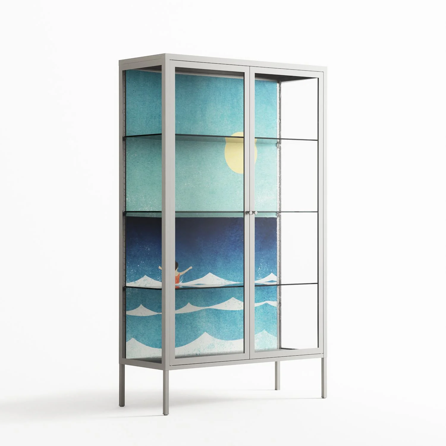 Sea Swim - Cabinet - Henry Rivers - Chalk - Clear glass - Image 4