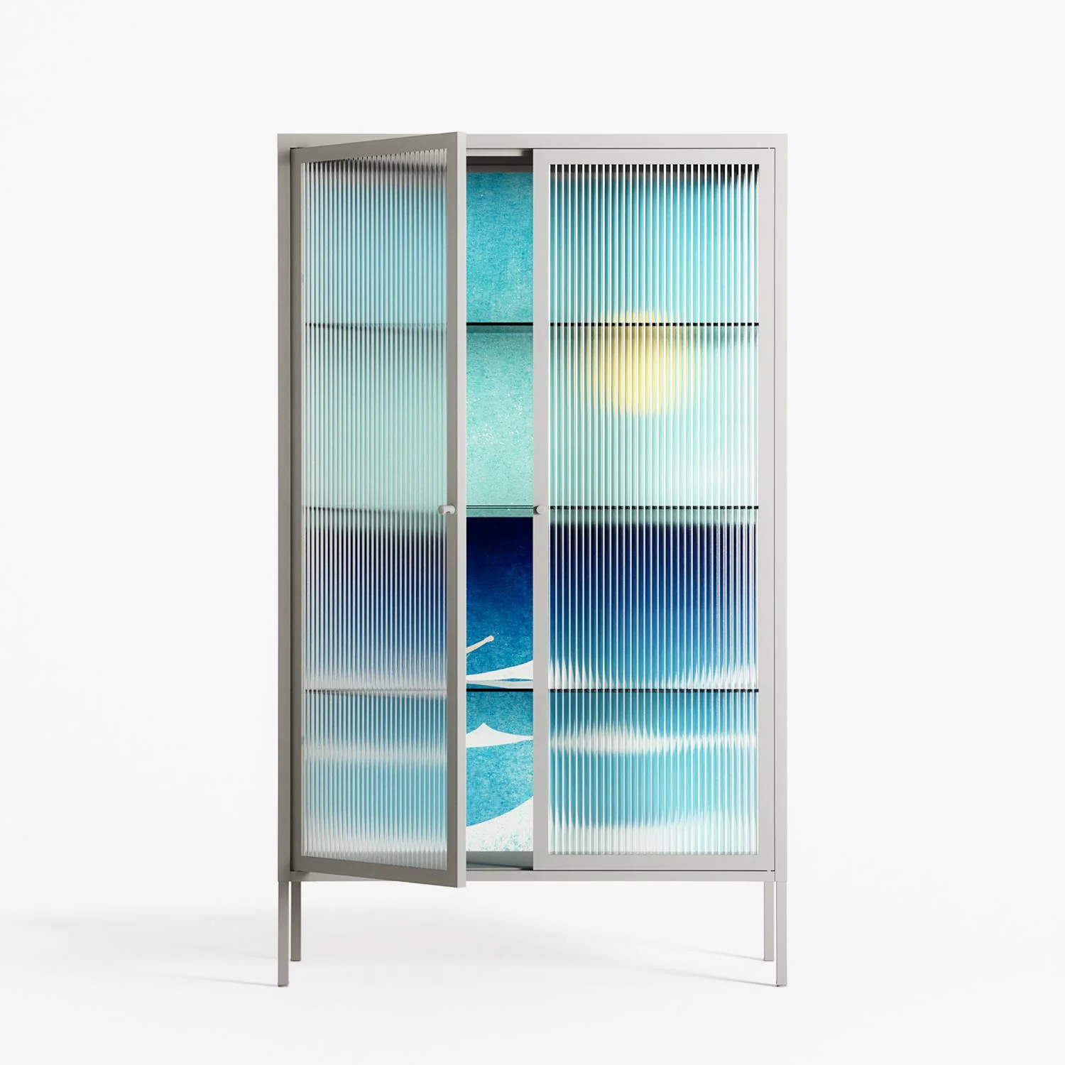 Sea Swim - Cabinet - Henry Rivers - Chalk - Reeded glass - Image 2