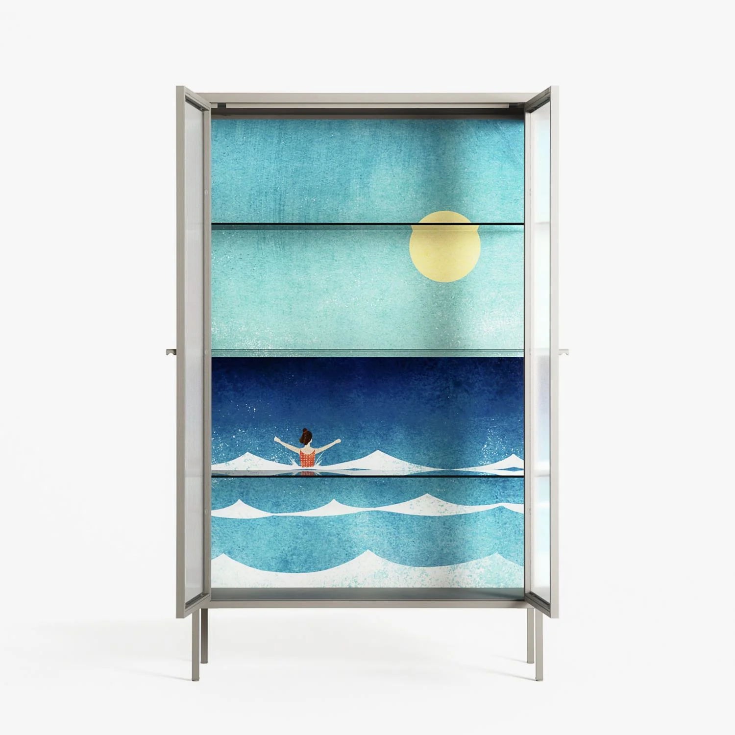 Sea Swim - Cabinet - Henry Rivers - Pebble - Reeded glass - Image 3
