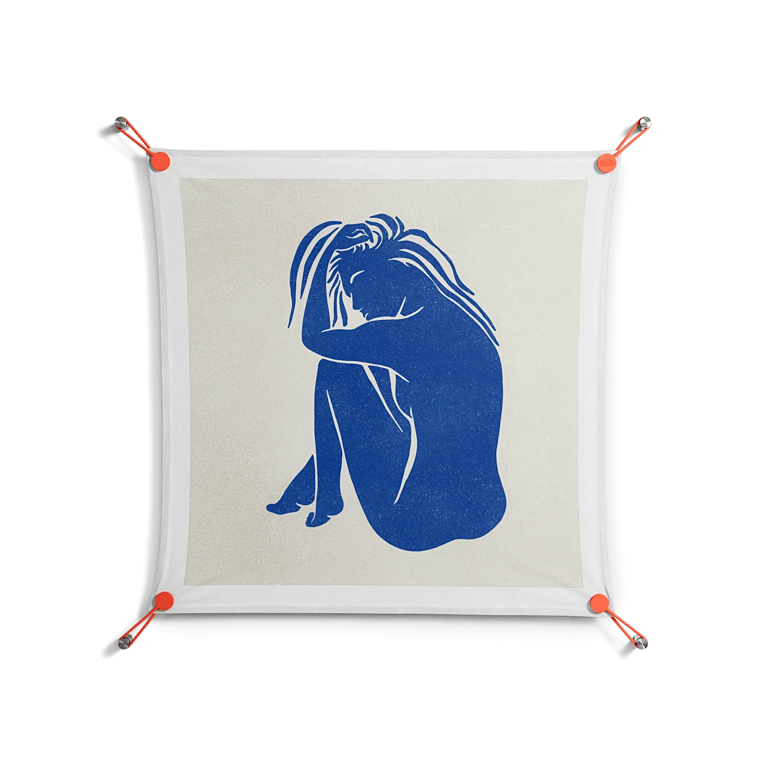 Serenity - Work On Wall - Amy Suther - Orange - 70 x 70 cm