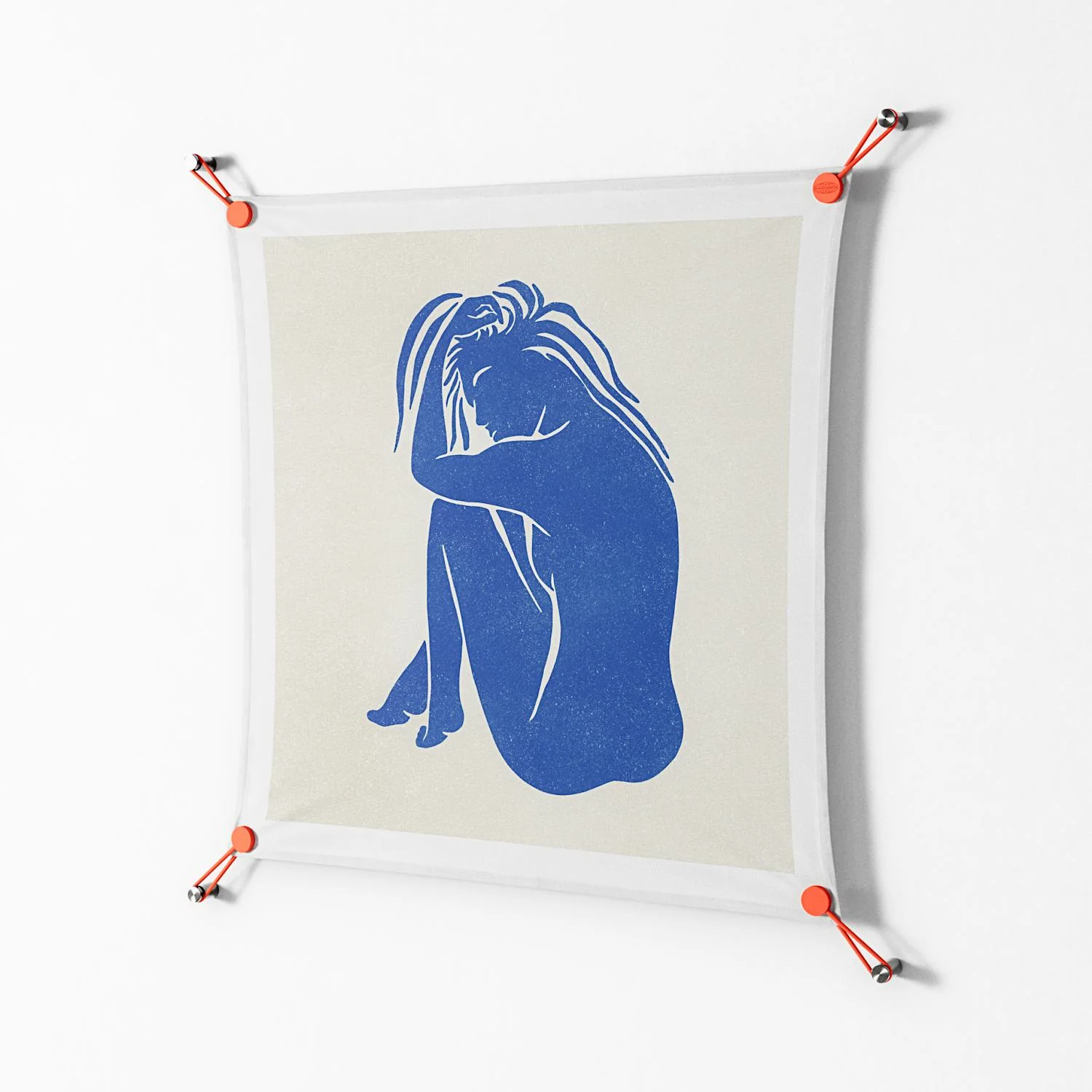 Serenity - Work On Wall - Amy Suther - Orange - 70 x 70 cm - Image 2