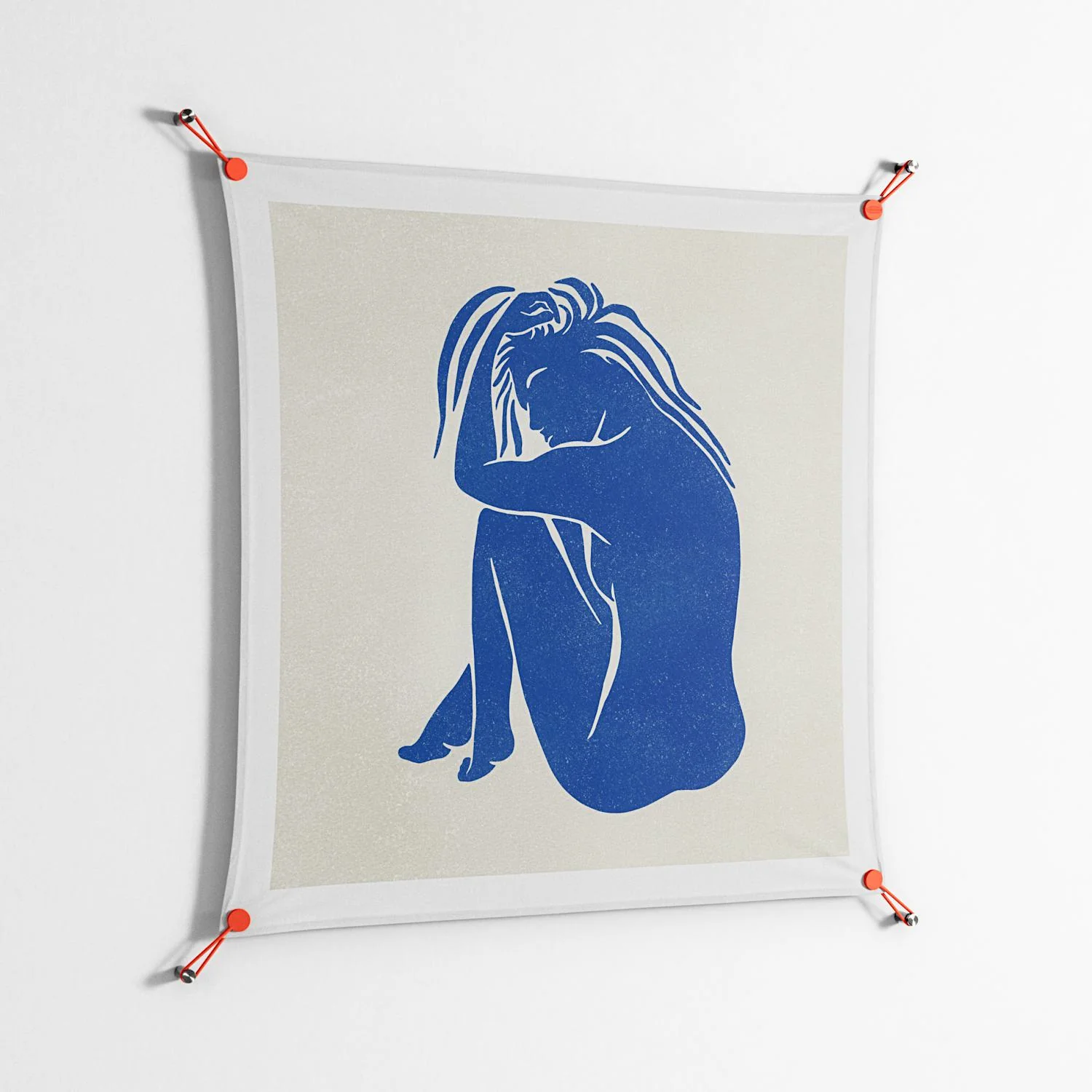 Serenity - Work On Wall - Amy Suther - Orange - 90 x 90 cm - Image 2
