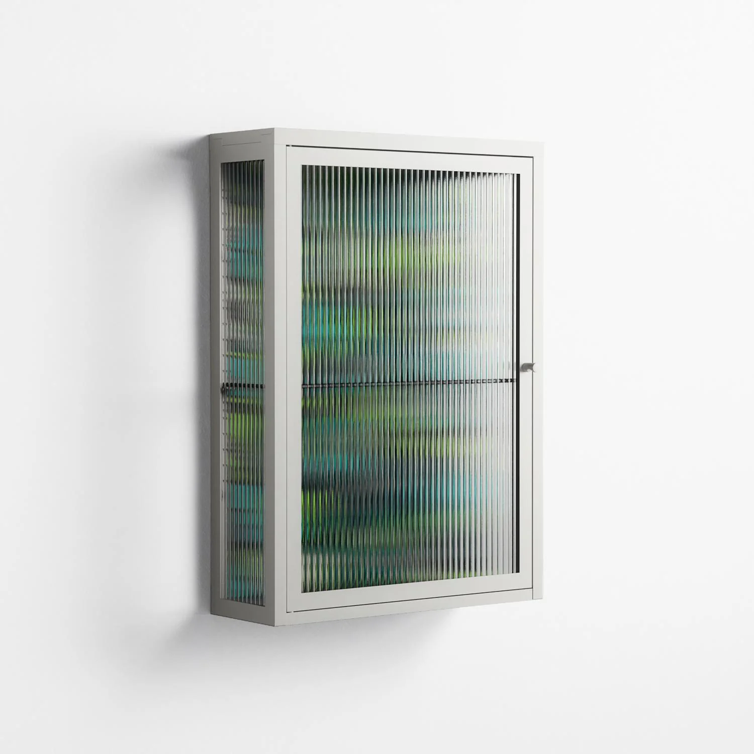 Shapes and Faces - Wall Cabinet - Craig Watkins - Chalk - Reeded glass - Image 4