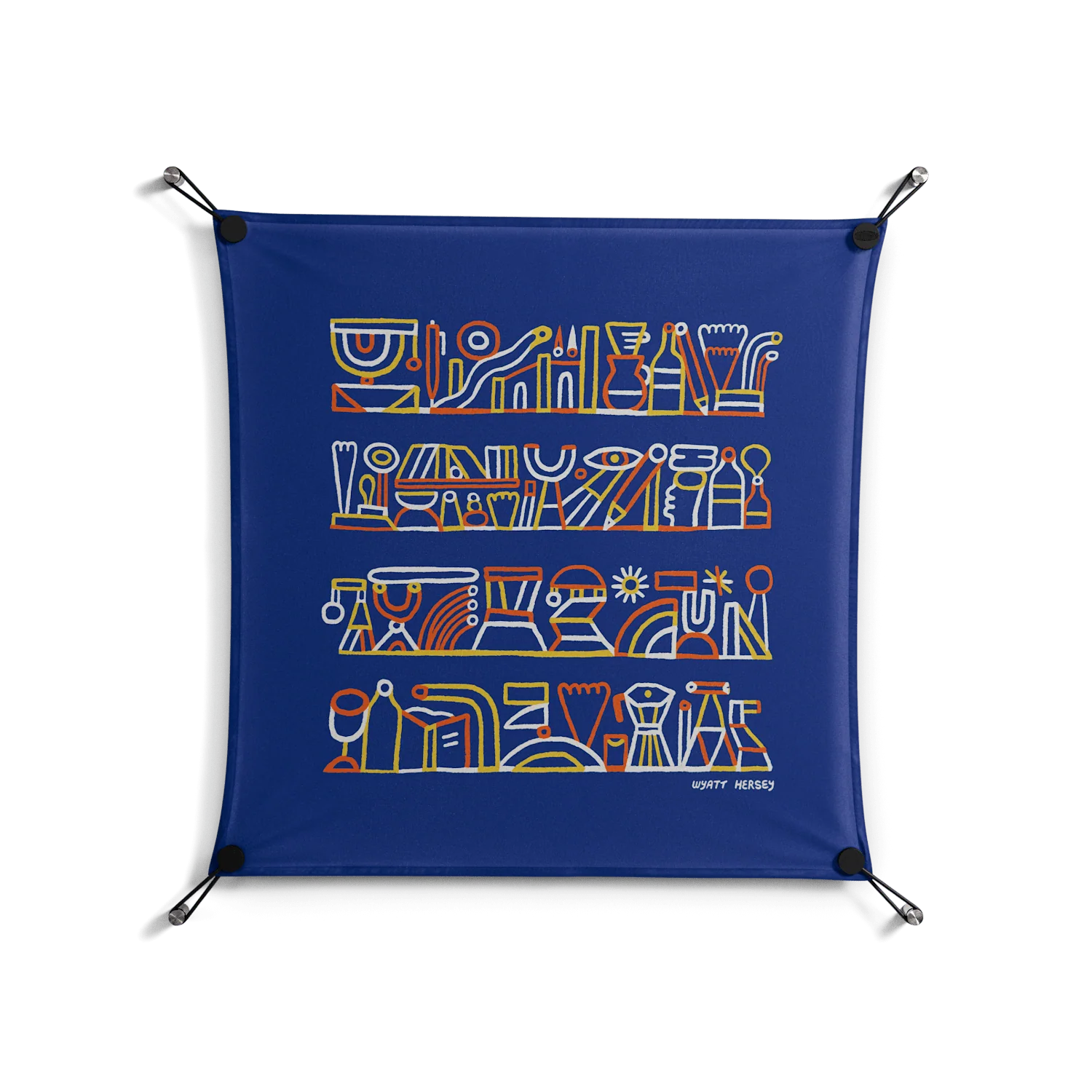 Shelves - Work On Wall - Wyatt Hersey - Black - 70 x 70 cm