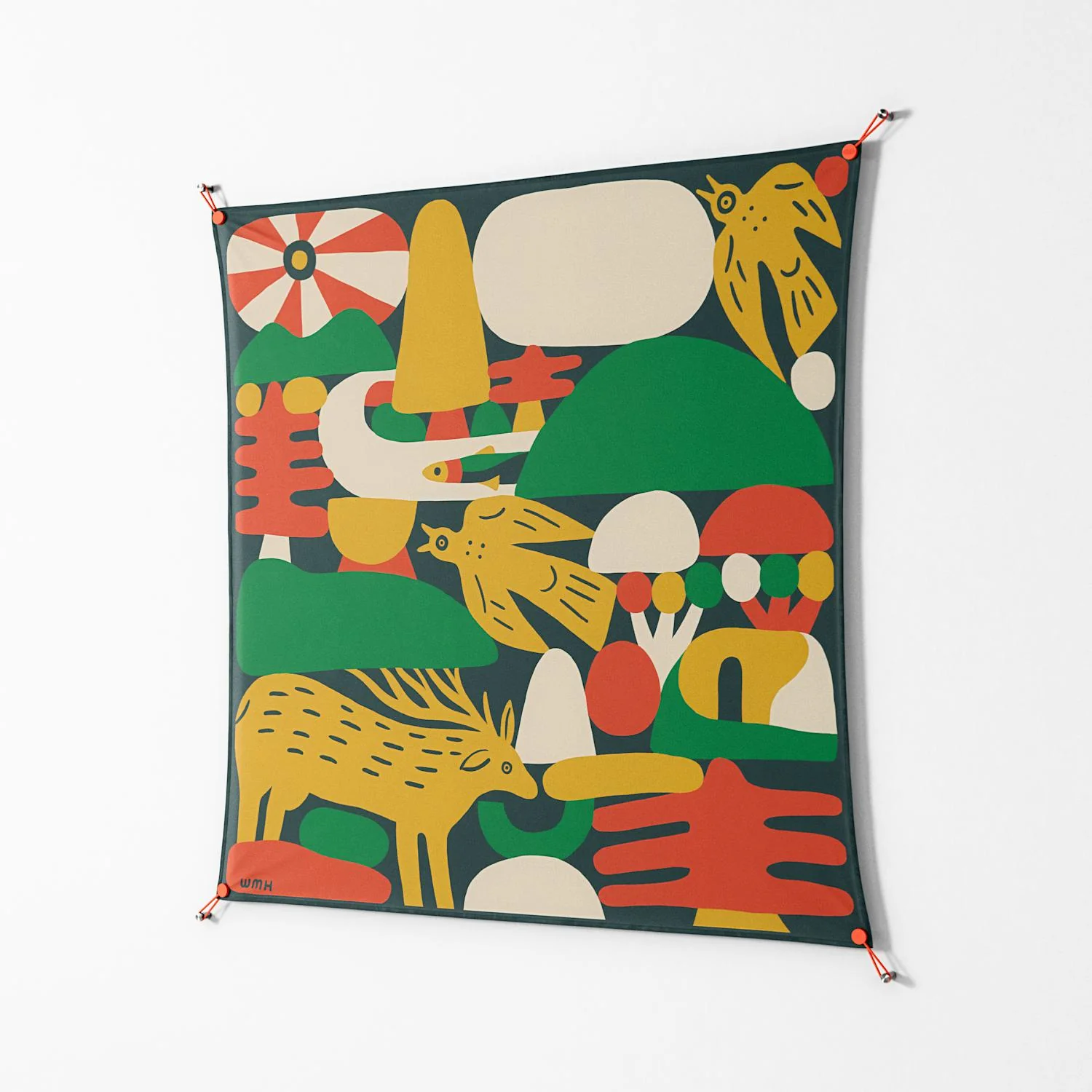 Sierra Midnight - Work On Wall - Wyatt Hersey - Orange - 140 x 140 cm - Image 2