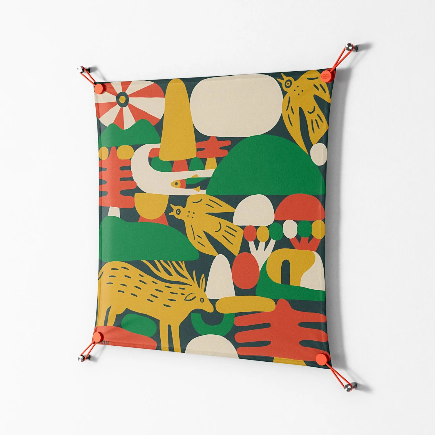 Sierra Midnight - Work On Wall - Wyatt Hersey - Orange - 70 x 70 cm - Image 2