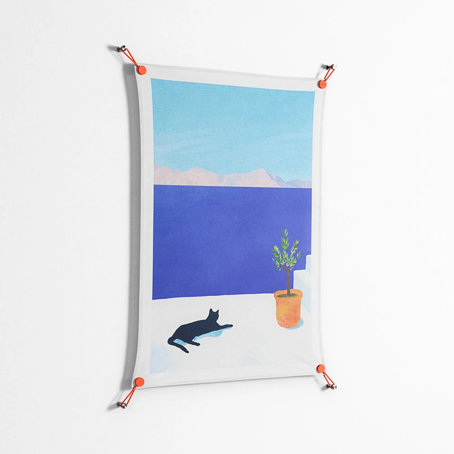 Siesta - Work On Wall - Henry Rivers - Orange - 70 x 100 cm - Image 2