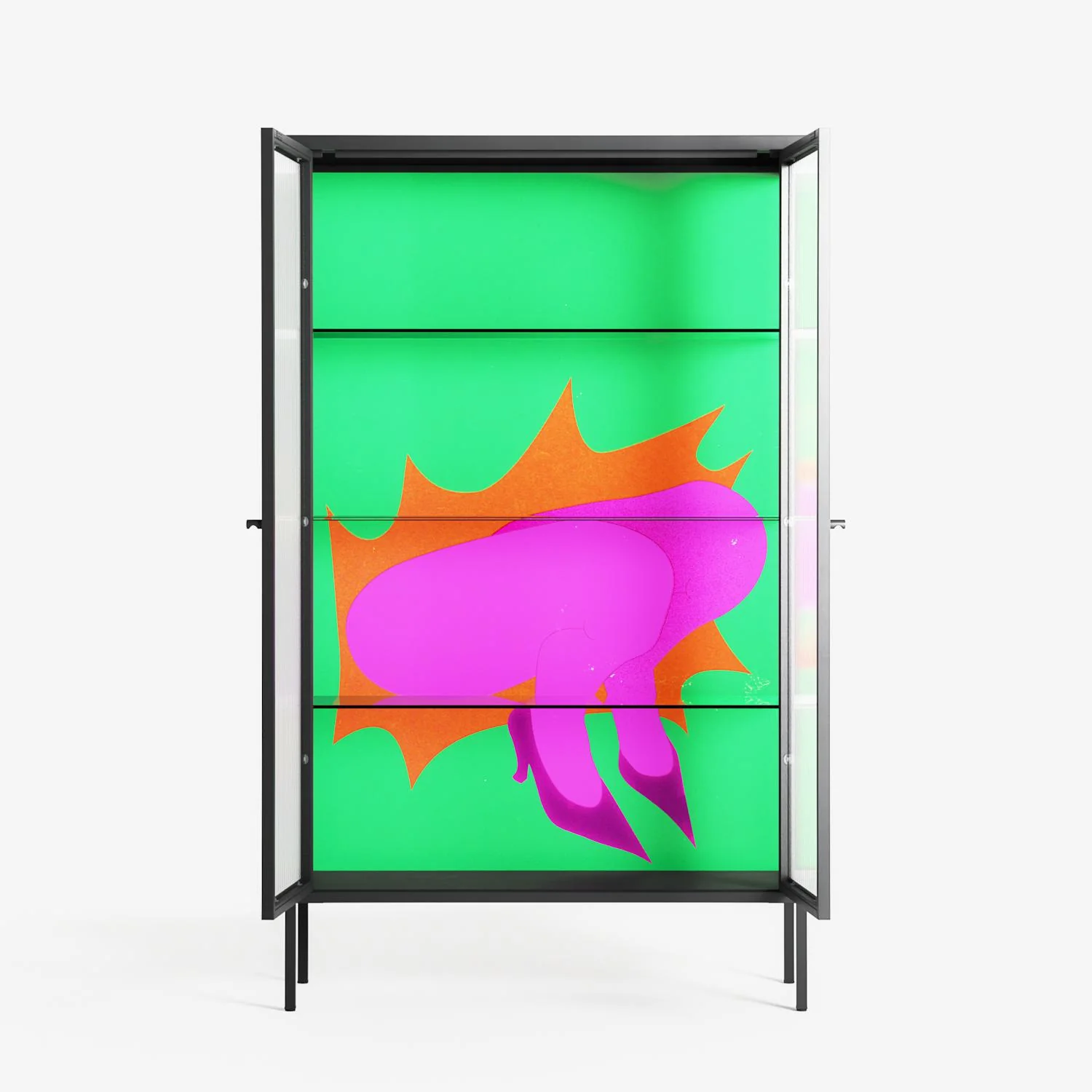 Sit This One Out - Cabinet - Ciara Wade - Antracite - Reeded glass - Image 3