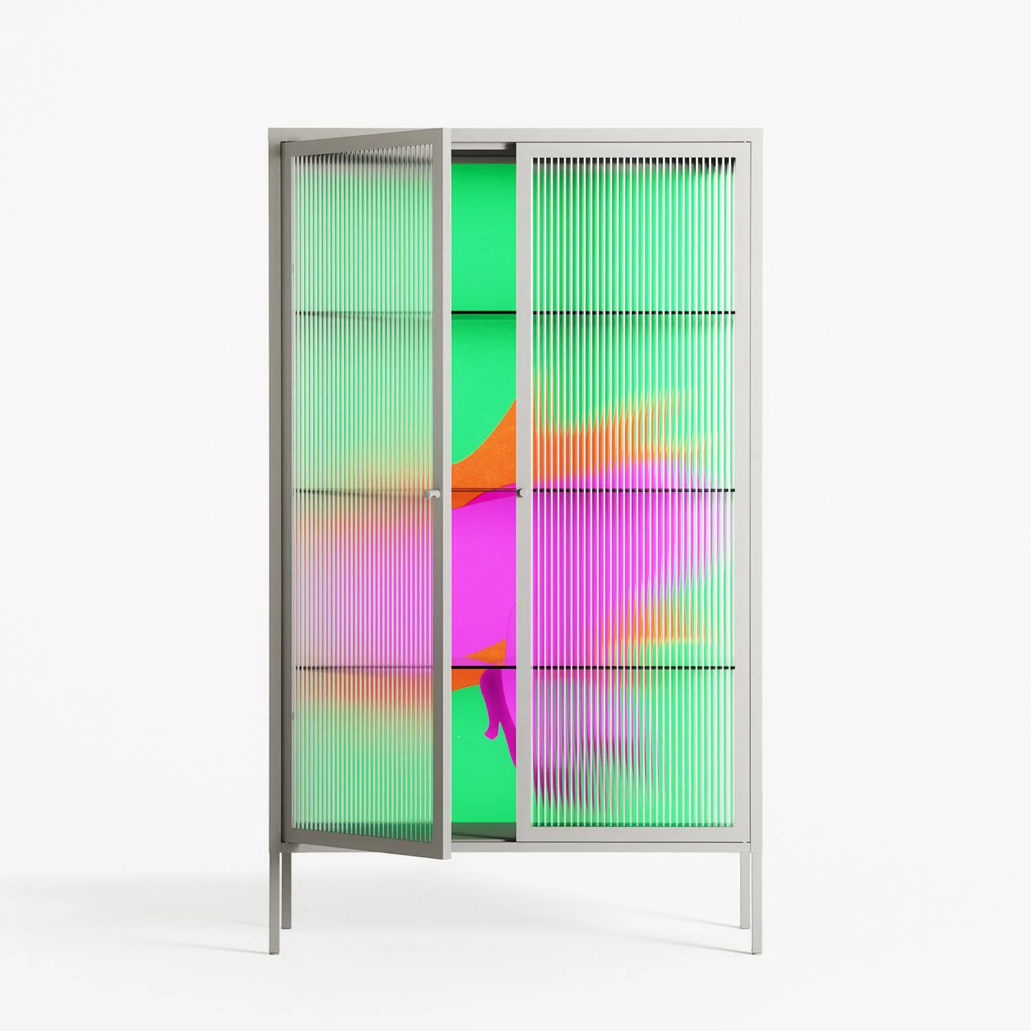 Sit This One Out - Cabinet - Ciara Wade - Chalk - Reeded glass - Image 2