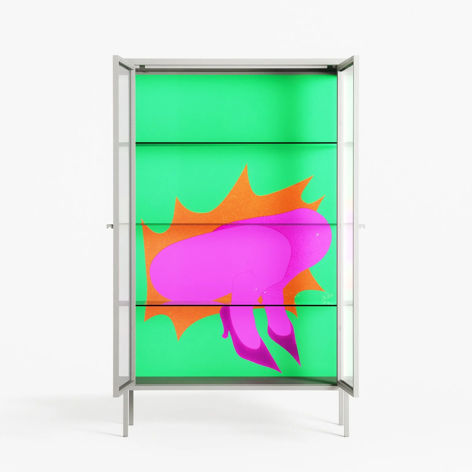 Sit This One Out - Cabinet - Ciara Wade - Chalk - Reeded glass - Image 3