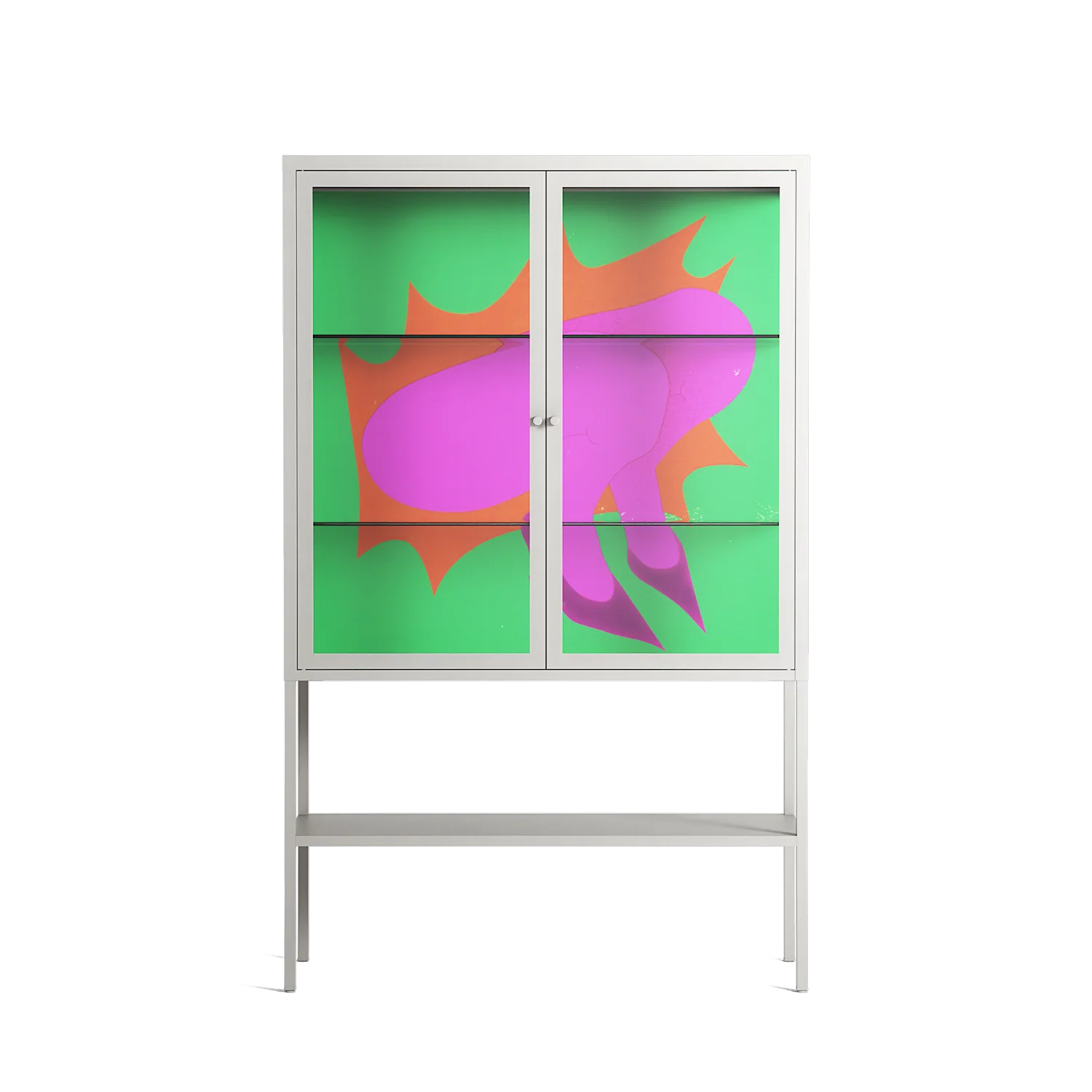 Sit This One Out - Loft Cabinet - Ciara Wade - Chalk - Clear glass