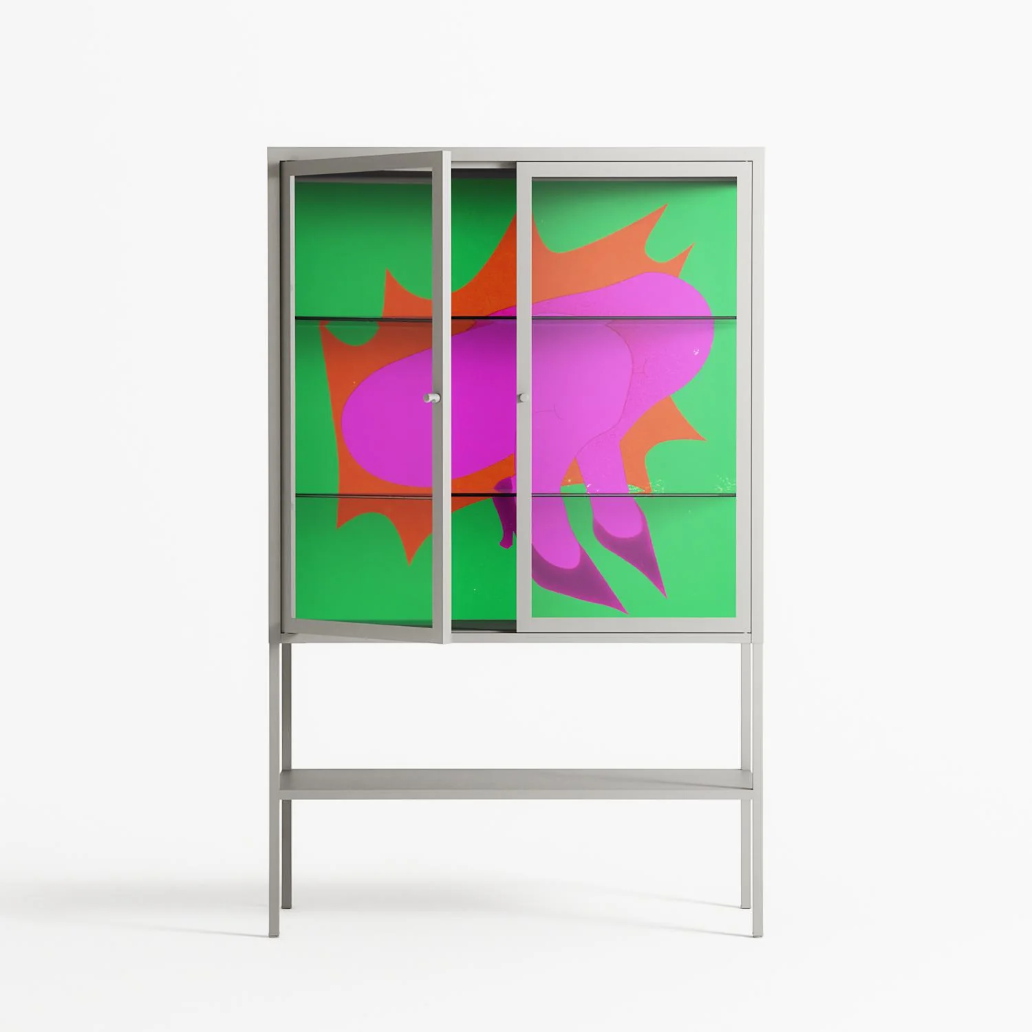 Sit This One Out - Loft Cabinet - Ciara Wade - Chalk - Clear glass - Image 2