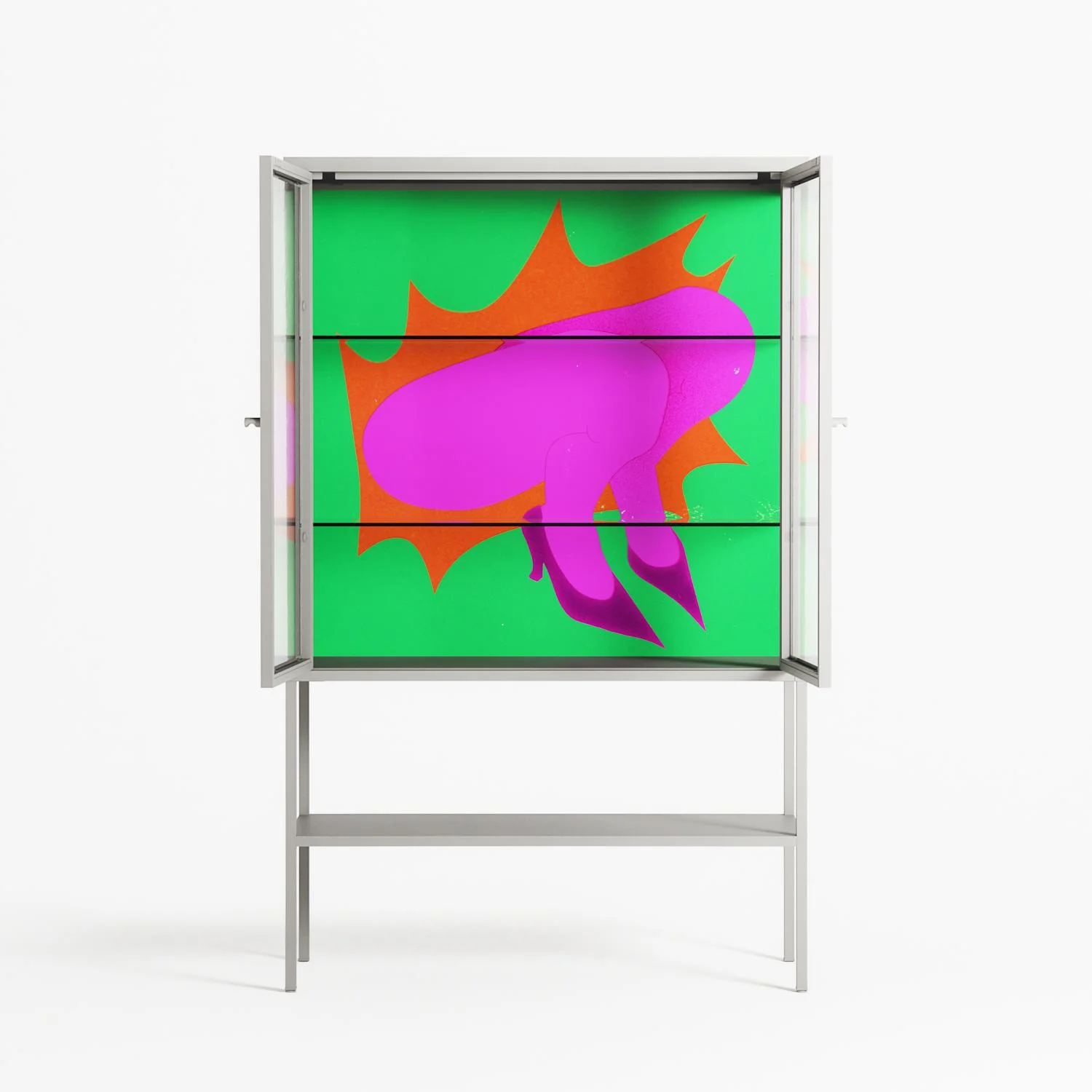 Sit This One Out - Loft Cabinet - Ciara Wade - Chalk - Clear glass - Image 3