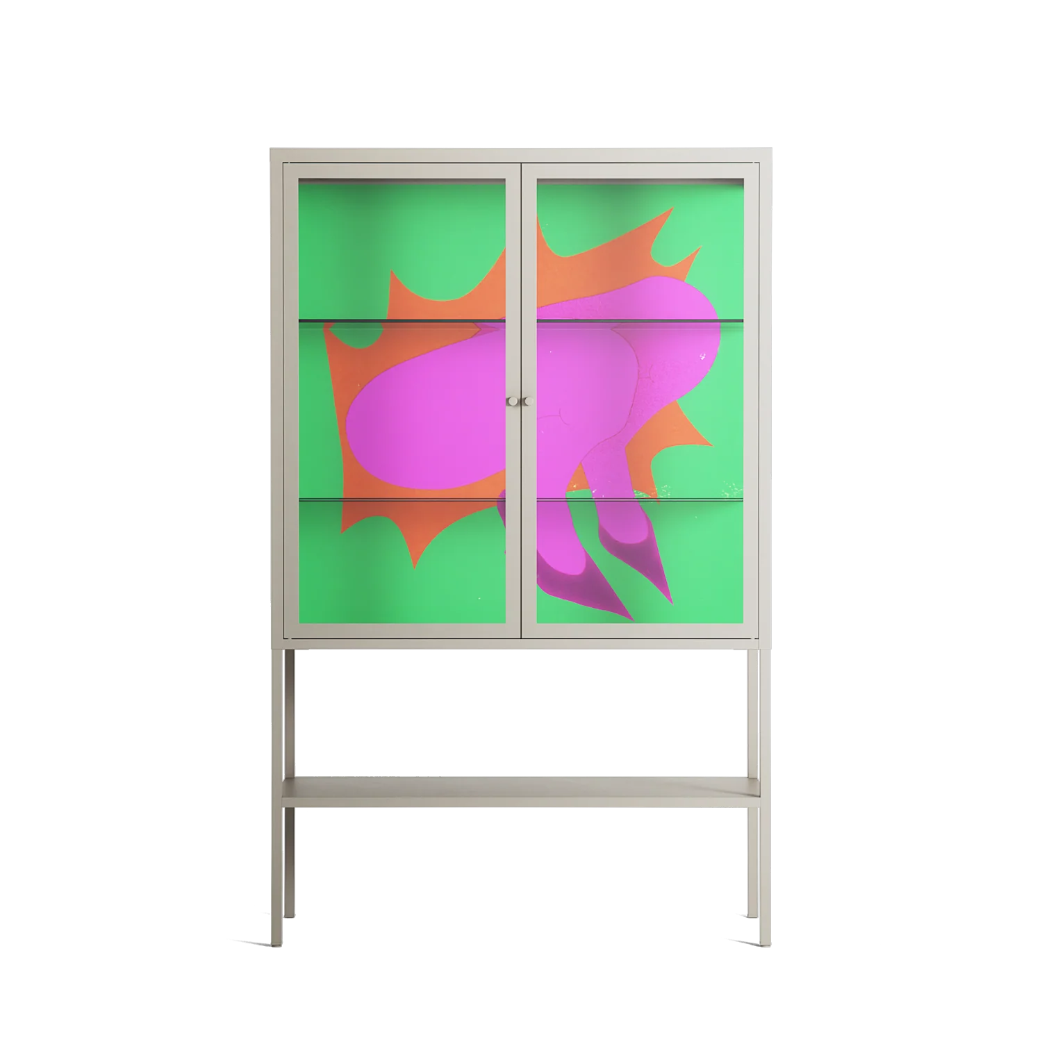 Sit This One Out - Loft Cabinet - Ciara Wade - Pebble - Clear glass