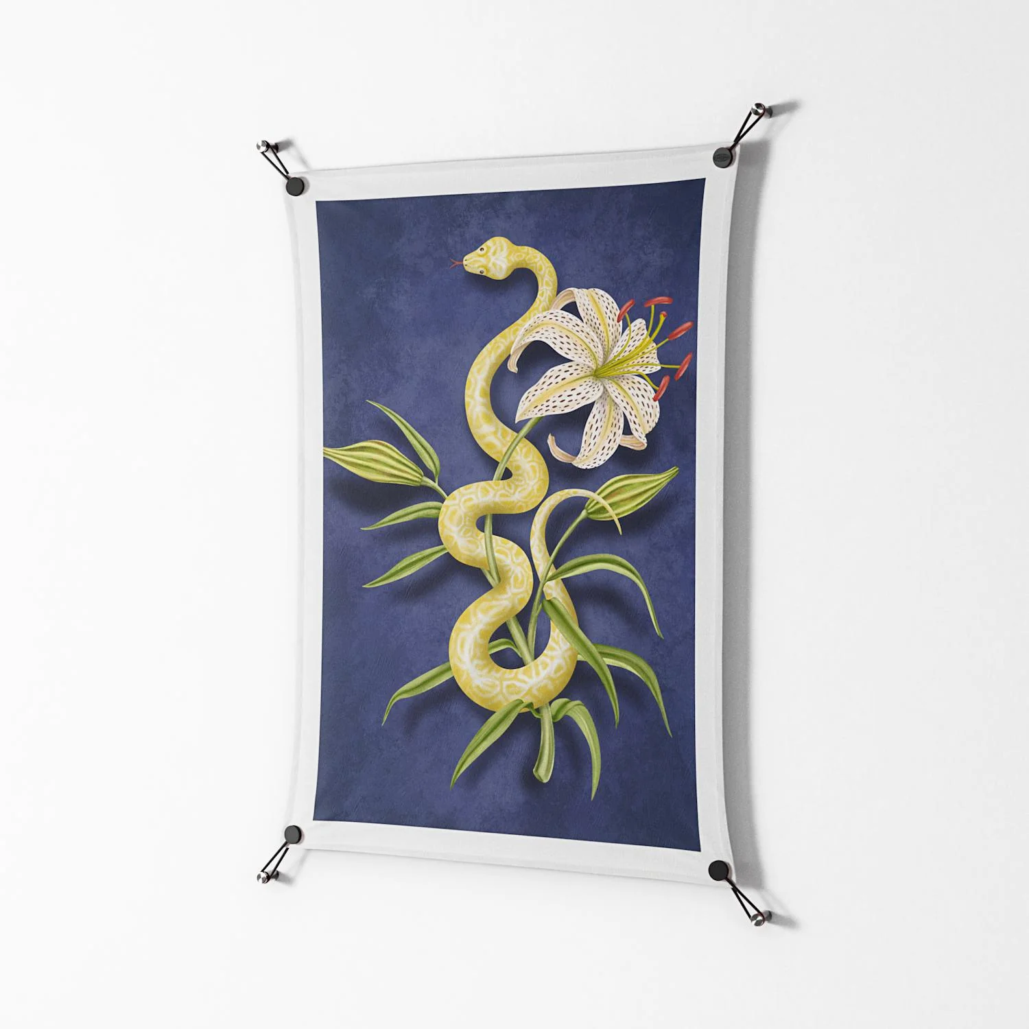 Snake Tigerlily - Work On Wall - Amy Suther - Black - 70 x 100 cm - Image 2