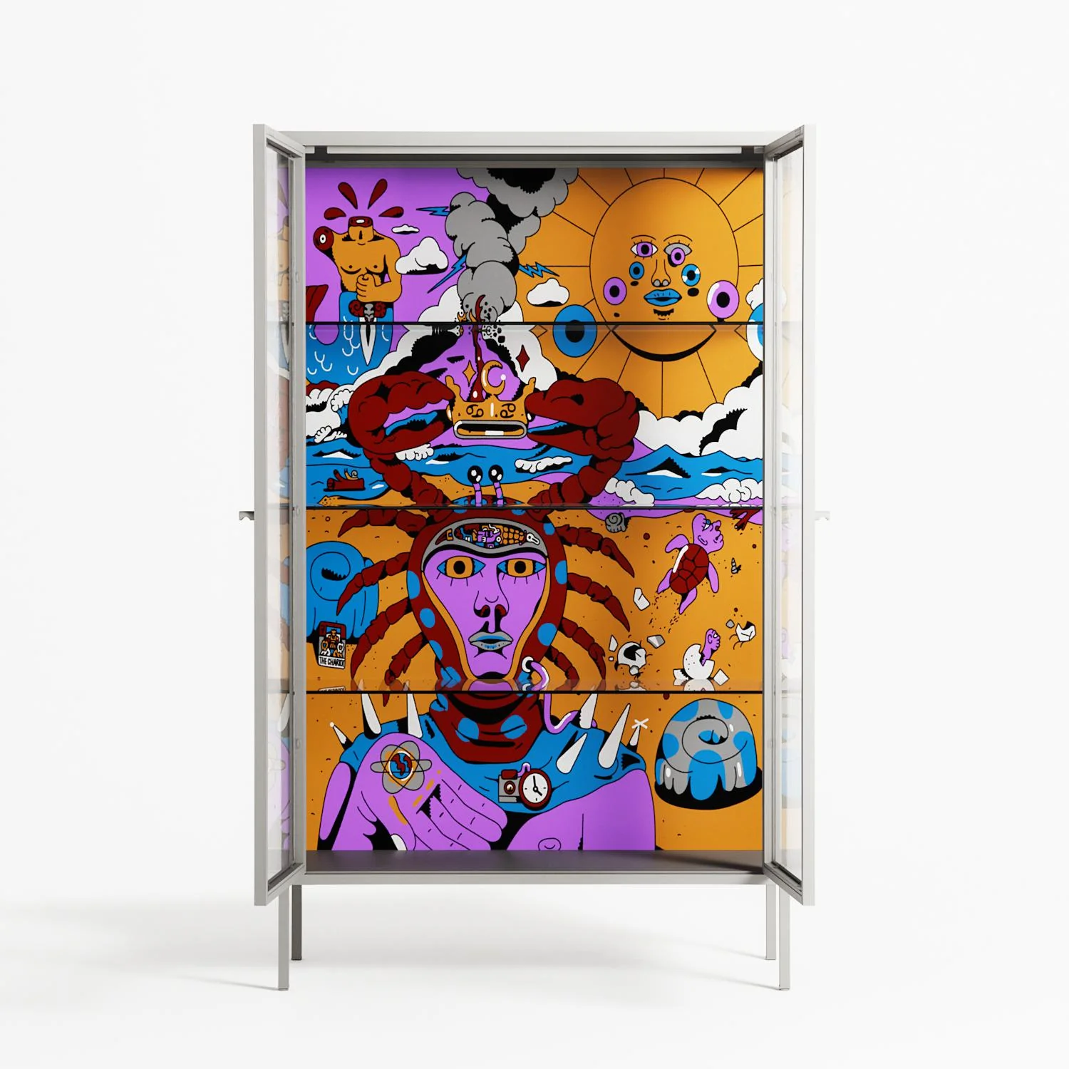 Solar Cancer - Cabinet - Cezar Berje - Chalk - Clear glass - Image 3