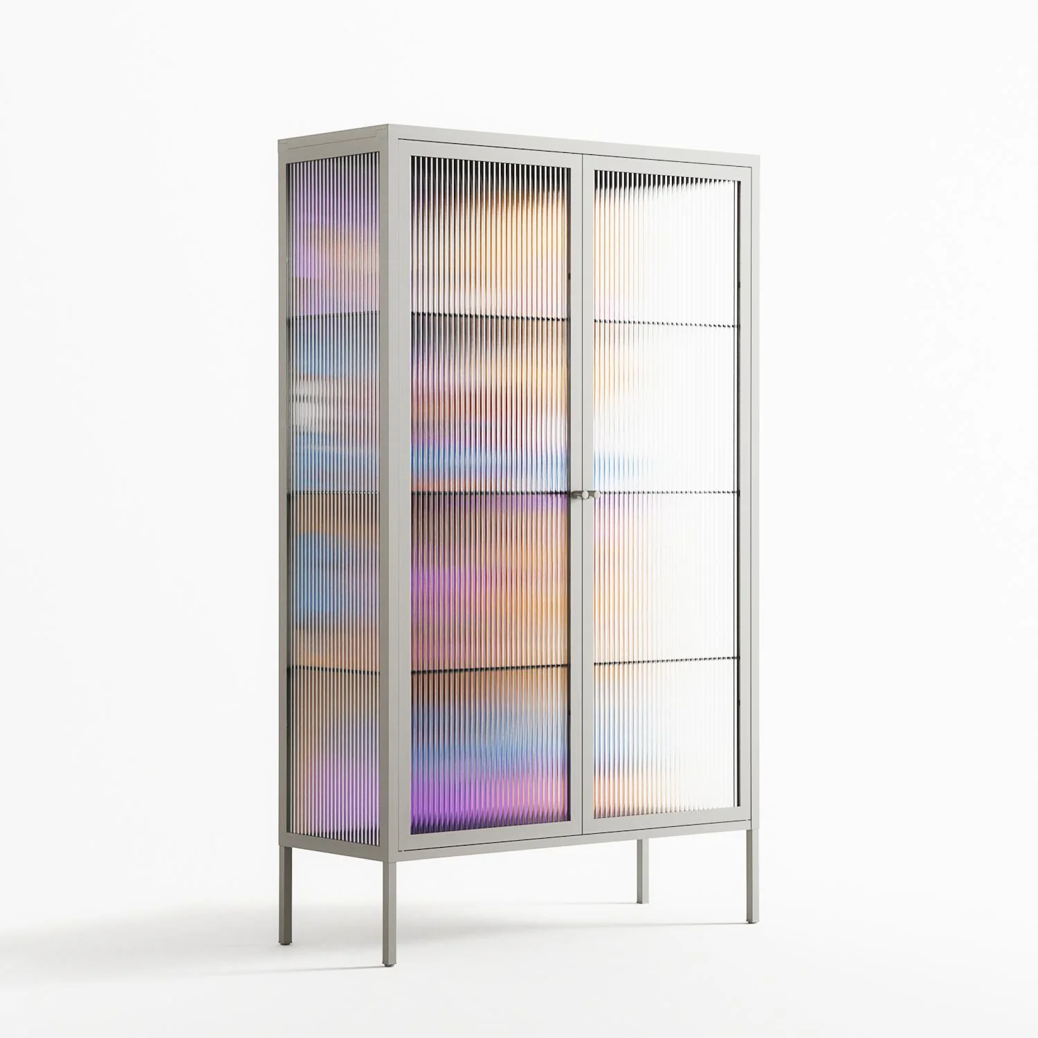Solar Cancer - Cabinet - Cezar Berje - Chalk - Reeded glass - Image 4