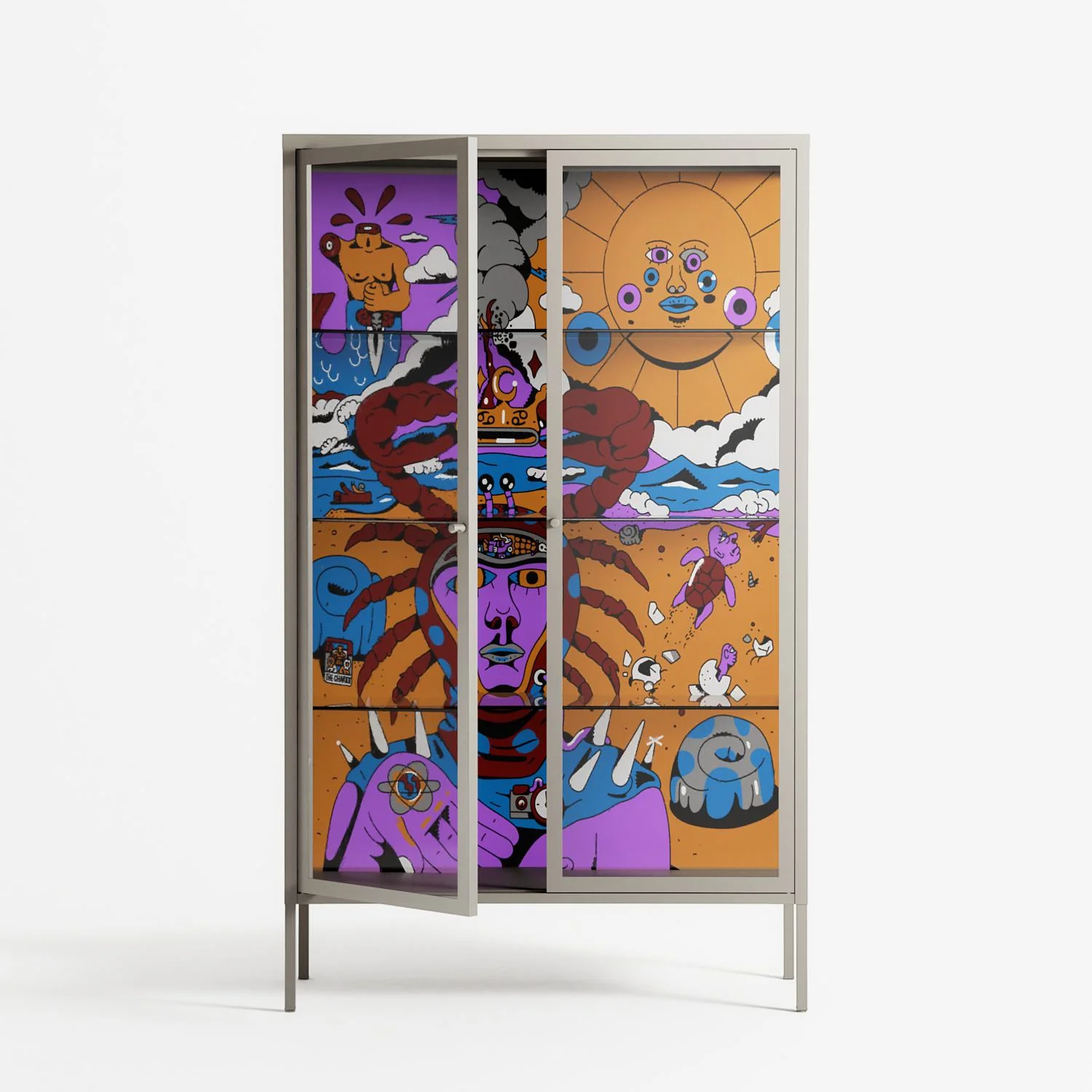Solar Cancer - Cabinet - Cezar Berje - Pebble - Clear glass - Image 2