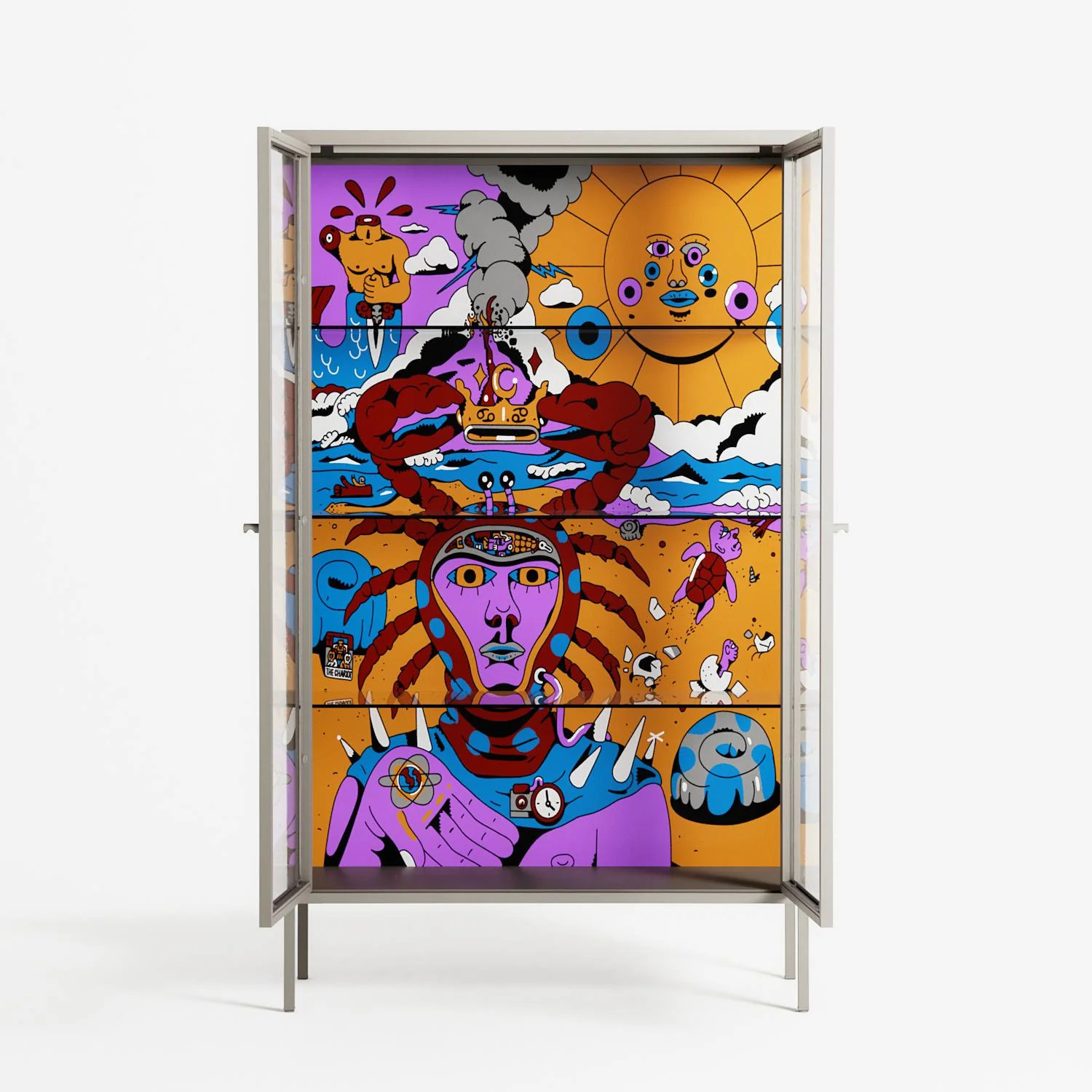 Solar Cancer - Cabinet - Cezar Berje - Pebble - Clear glass - Image 3