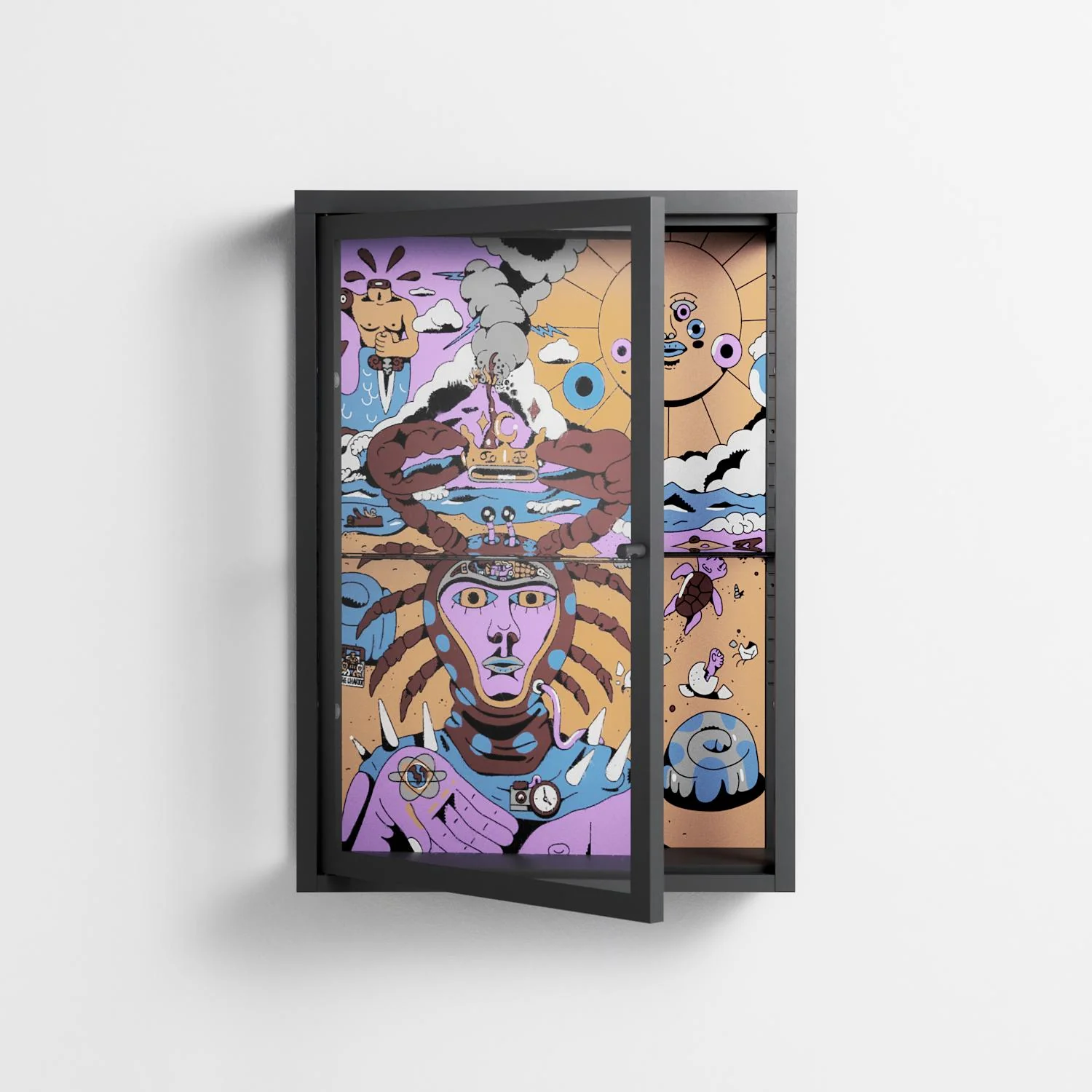 Solar Cancer - Wall Cabinet - Cezar Berje - Antracite - Clear glass - Image 2