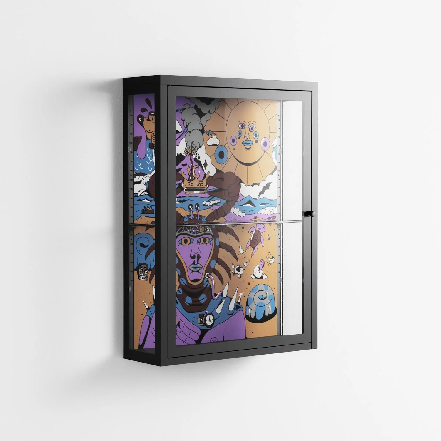 Solar Cancer - Wall Cabinet - Cezar Berje - Antracite - Clear glass - Image 4