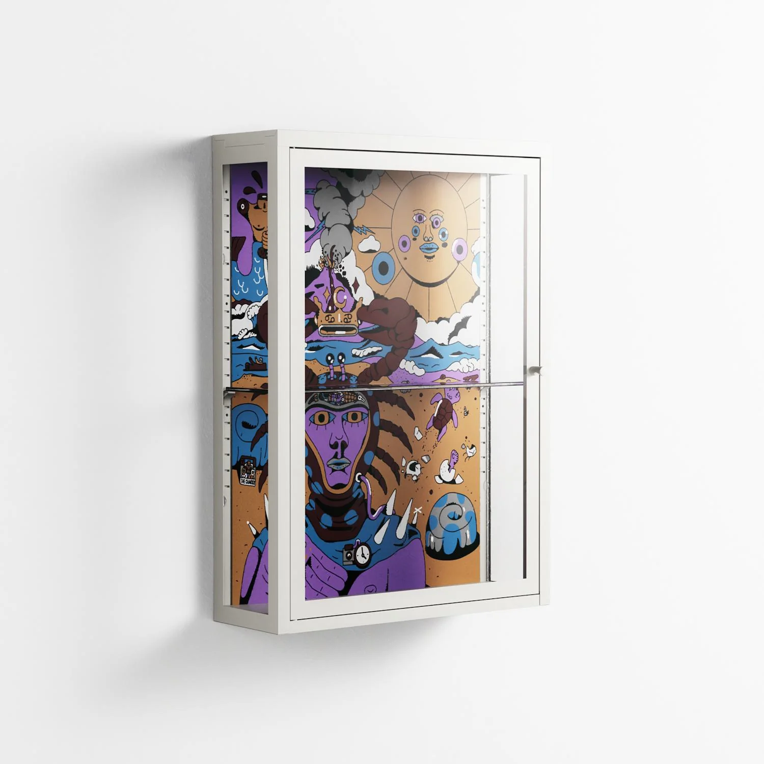 Solar Cancer - Wall Cabinet - Cezar Berje - Chalk - Clear glass - Image 4