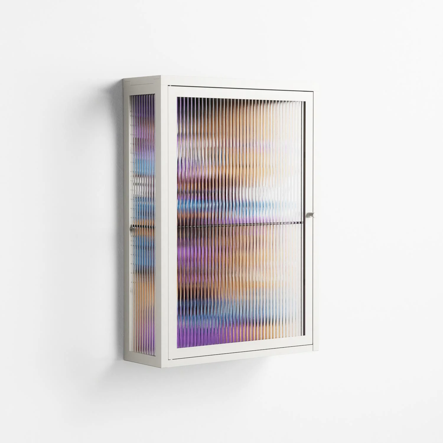 Solar Cancer - Wall Cabinet - Cezar Berje - Chalk - Reeded glass - Image 4