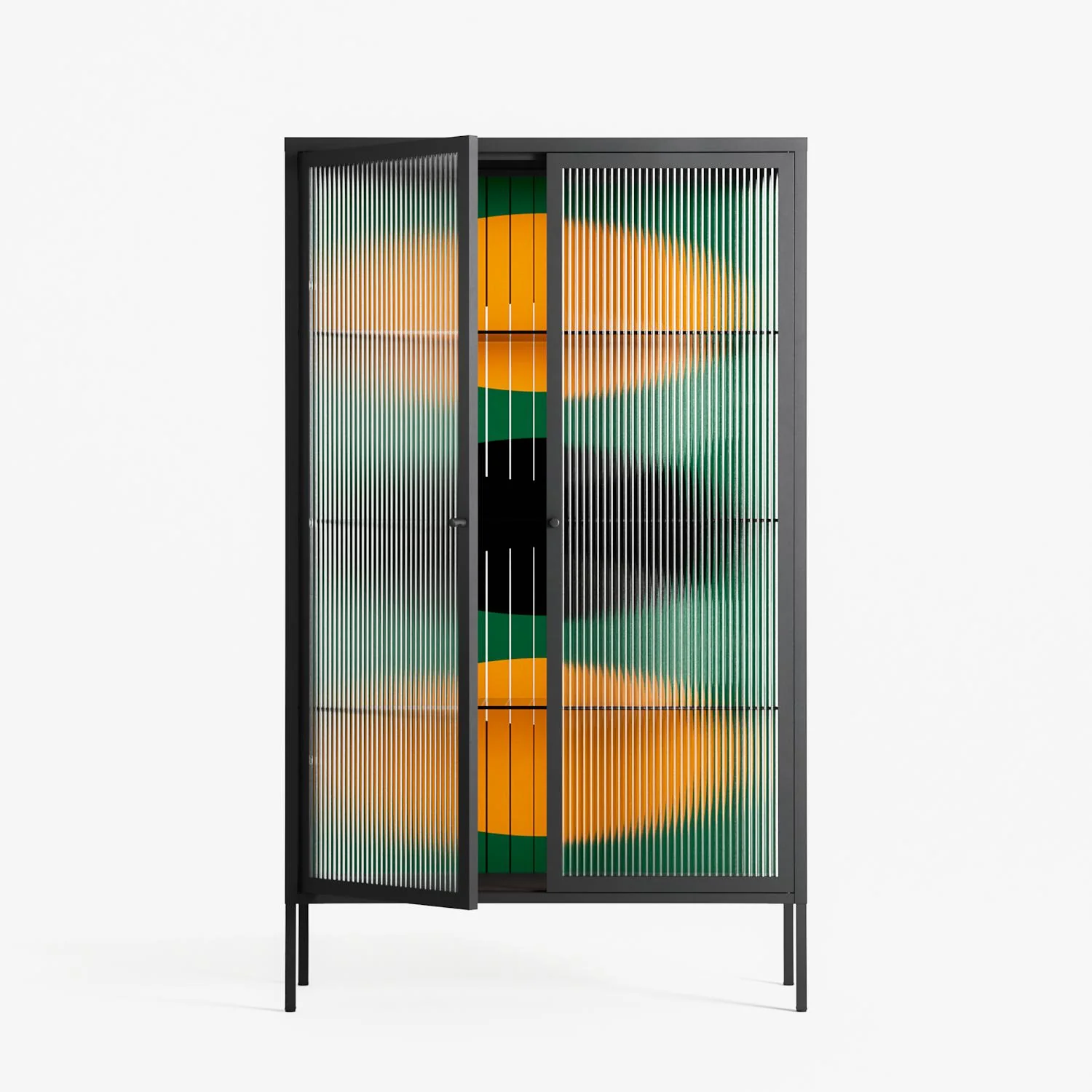 Soul Split - Cabinet - Oluwasheyi Adebayo - Antracite - Reeded glass - Image 2