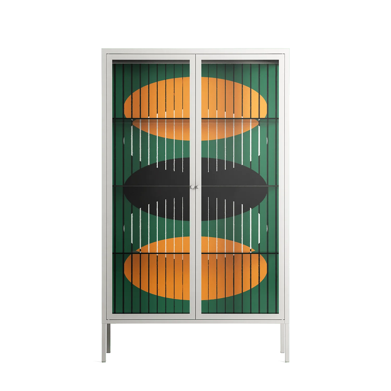 Soul Split - Cabinet - Oluwasheyi Adebayo - Chalk - Clear glass