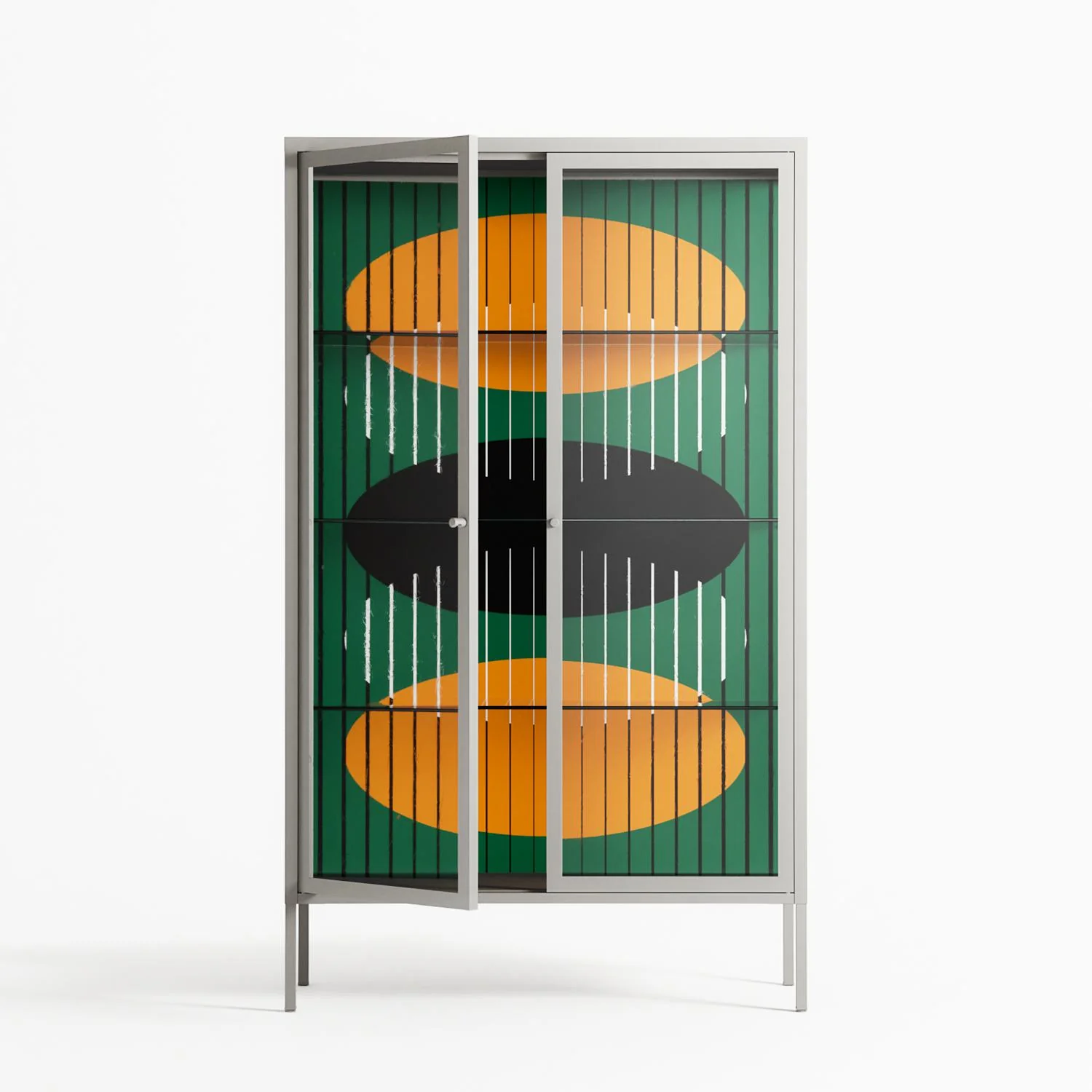Soul Split - Cabinet - Oluwasheyi Adebayo - Chalk - Clear glass - Image 2