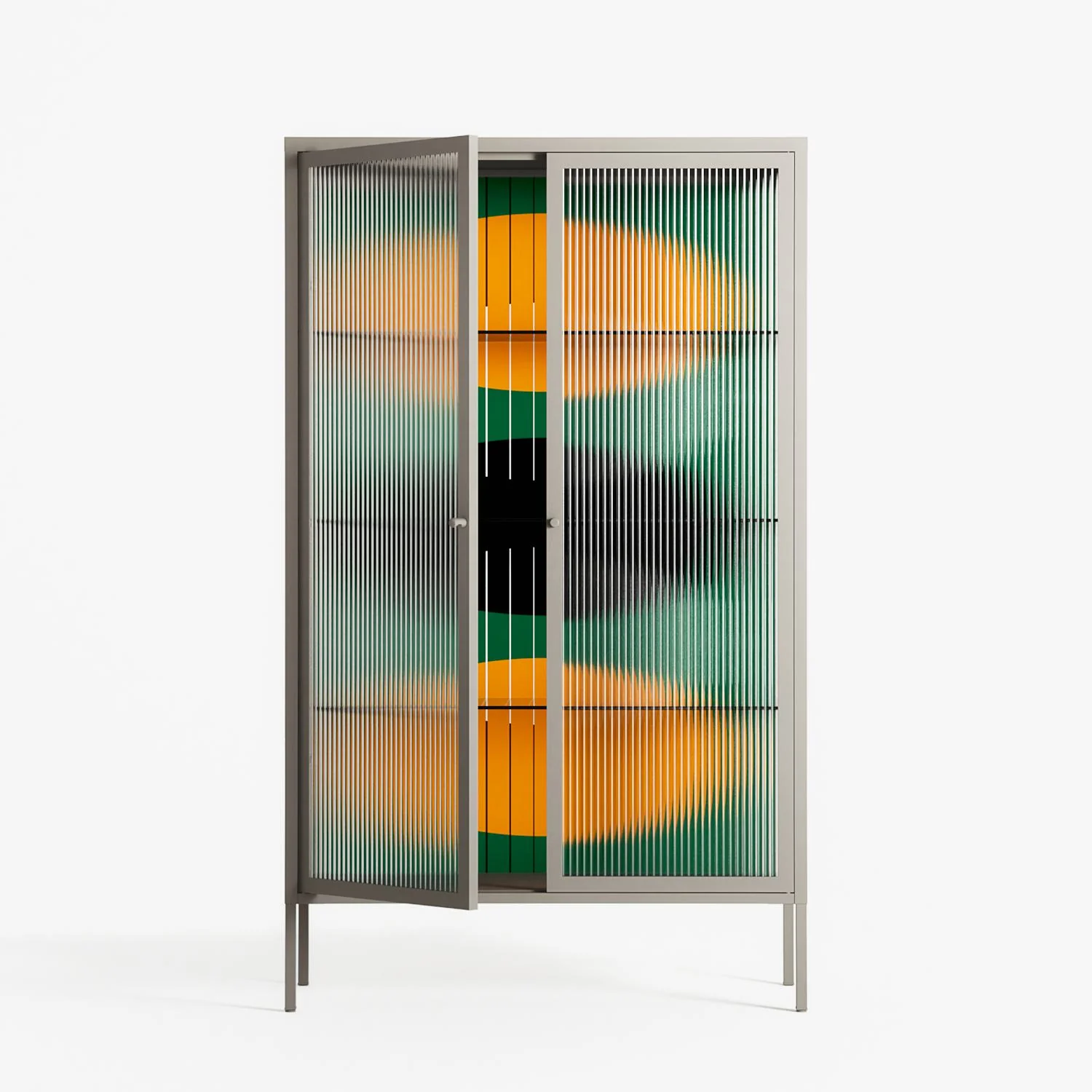 Soul Split - Cabinet - Oluwasheyi Adebayo - Pebble - Reeded glass - Image 2