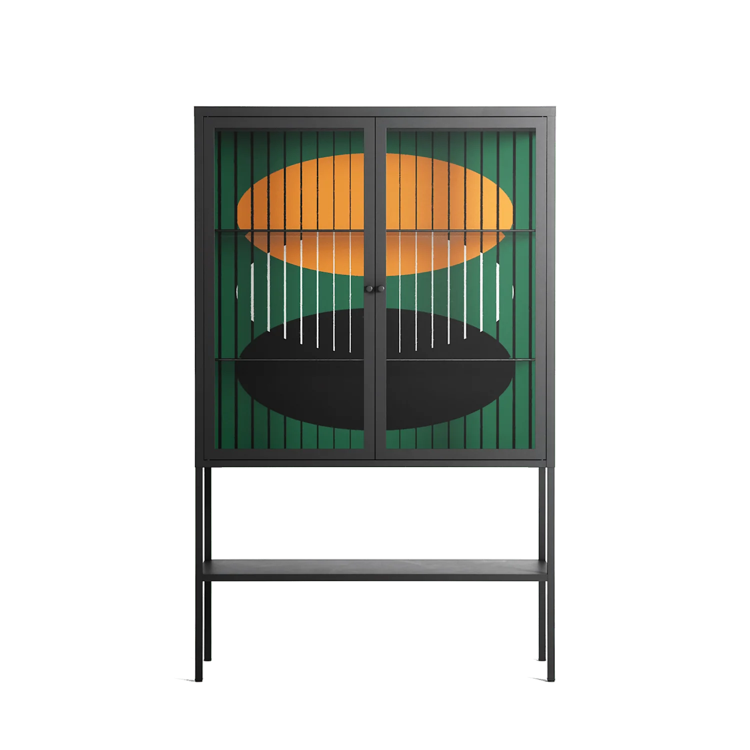 Soul Split - Loft Cabinet - Oluwasheyi Adebayo - Antracite - Clear glass