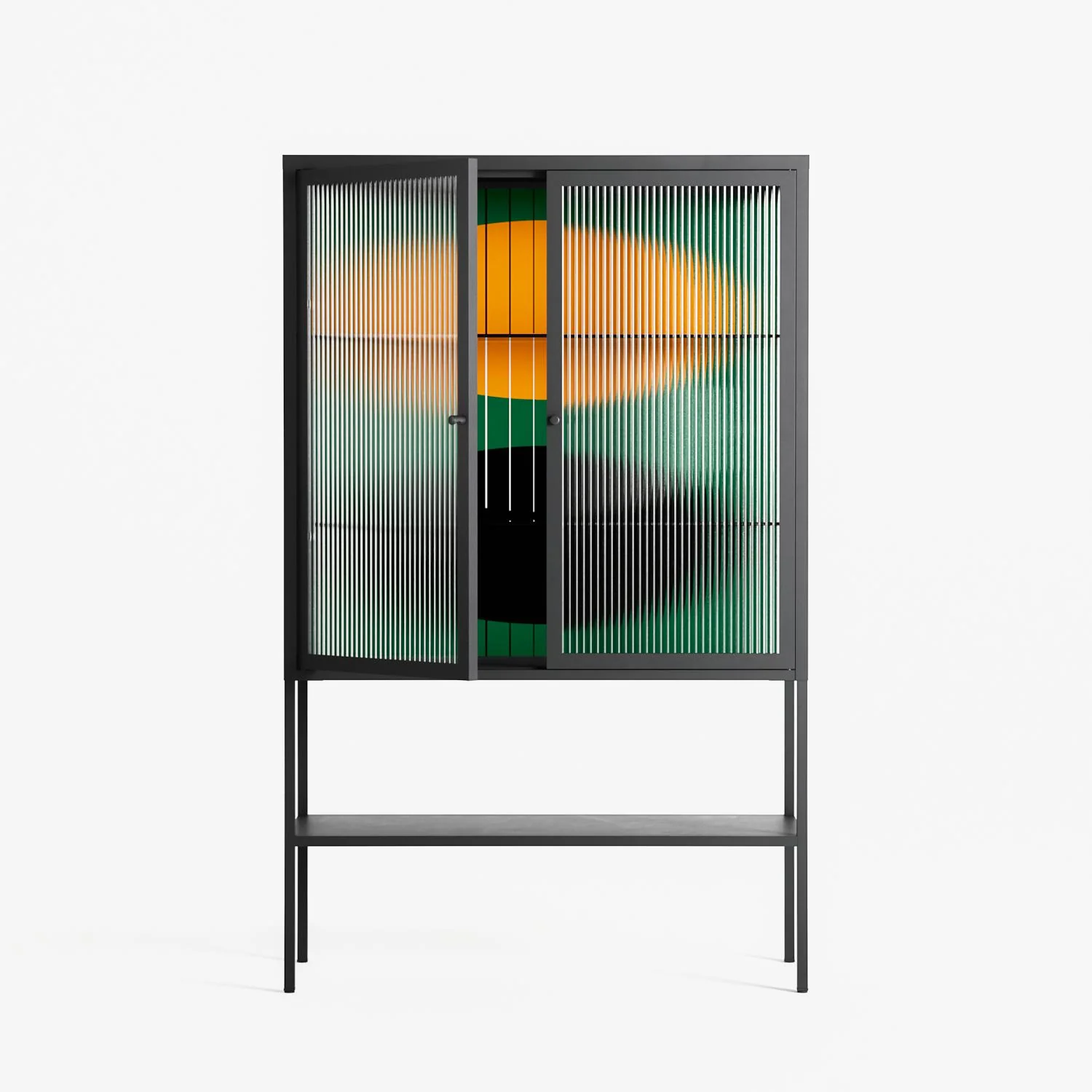 Soul Split - Loft Cabinet - Oluwasheyi Adebayo - Antracite - Reeded glass - Image 2