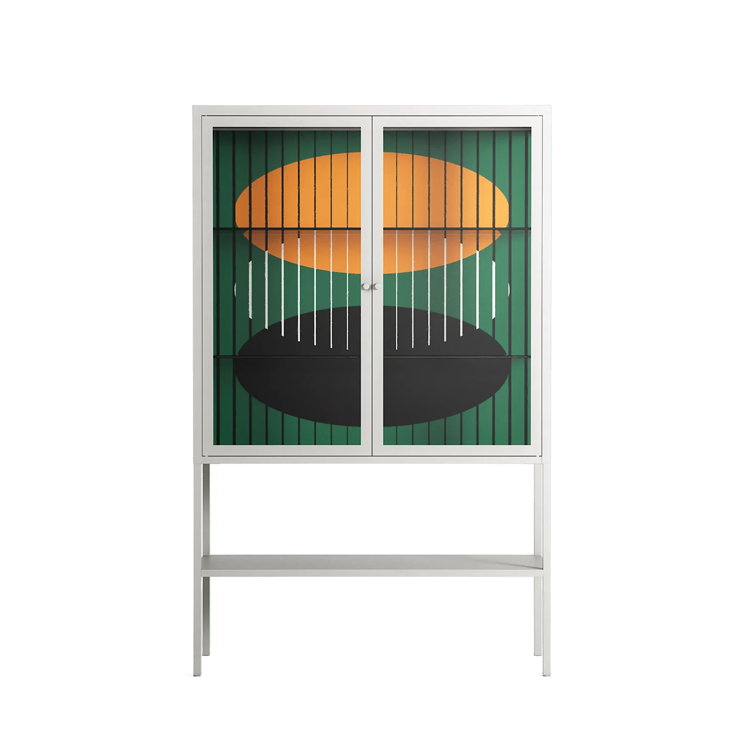 Soul Split - Loft Cabinet - Oluwasheyi Adebayo - Chalk - Clear glass