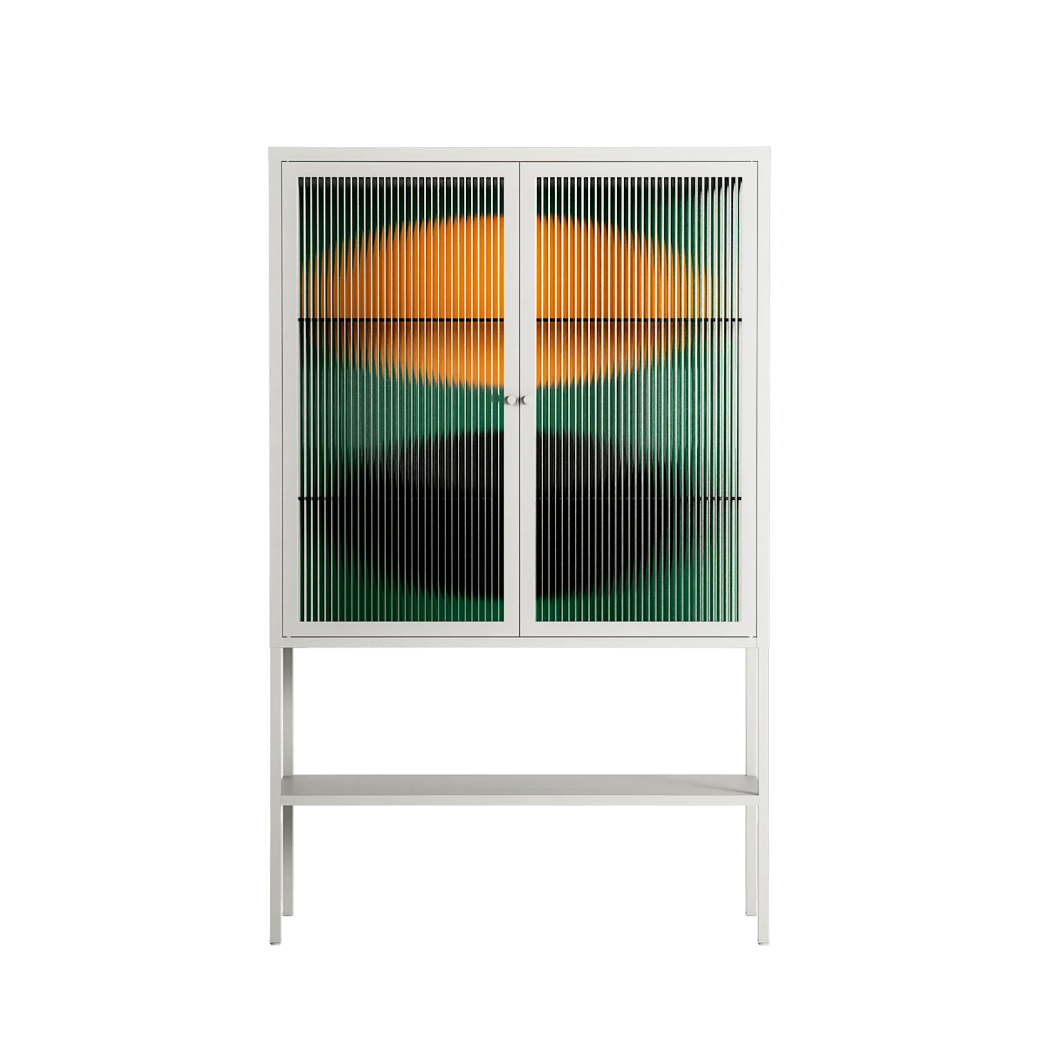 Soul Split - Loft Cabinet - Oluwasheyi Adebayo - Chalk - Reeded glass