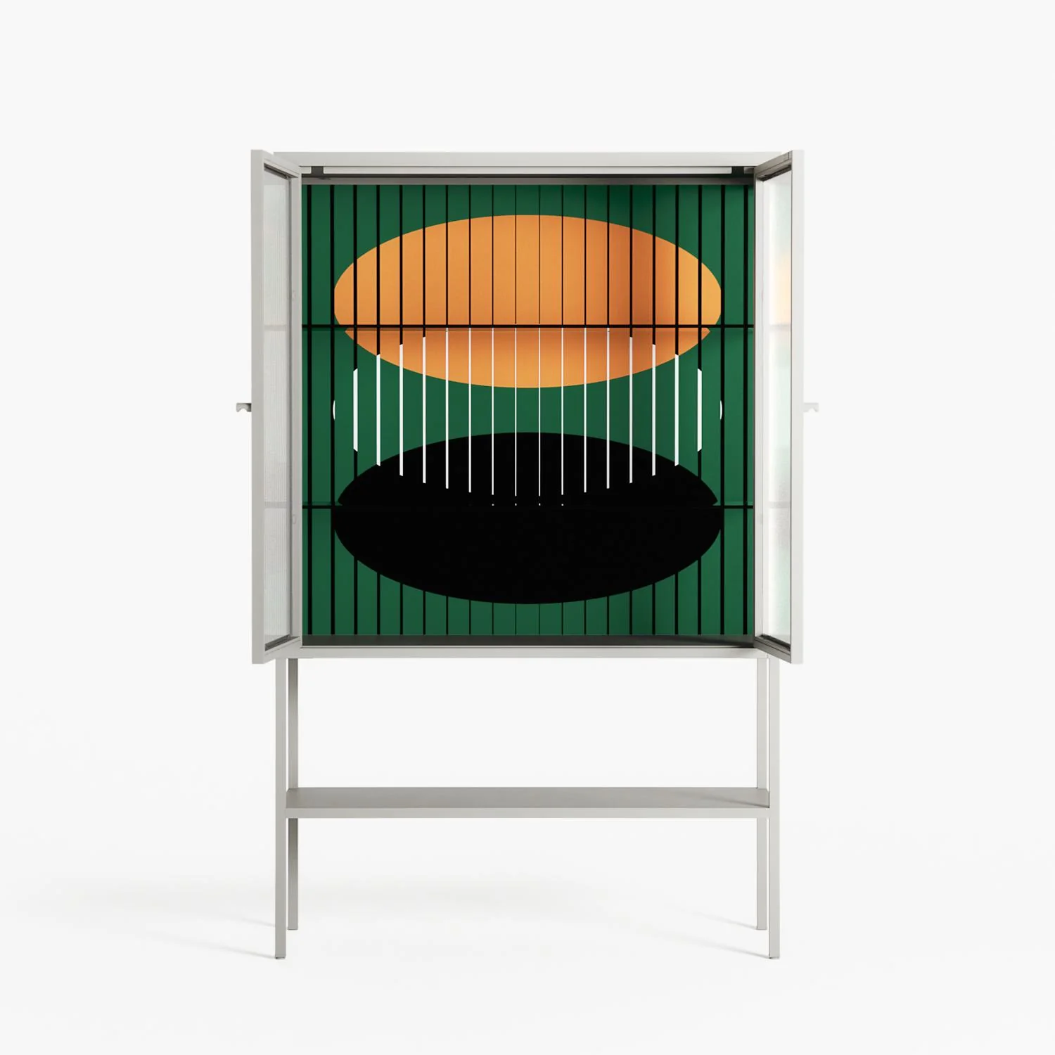 Soul Split - Loft Cabinet - Oluwasheyi Adebayo - Chalk - Reeded glass - Image 3