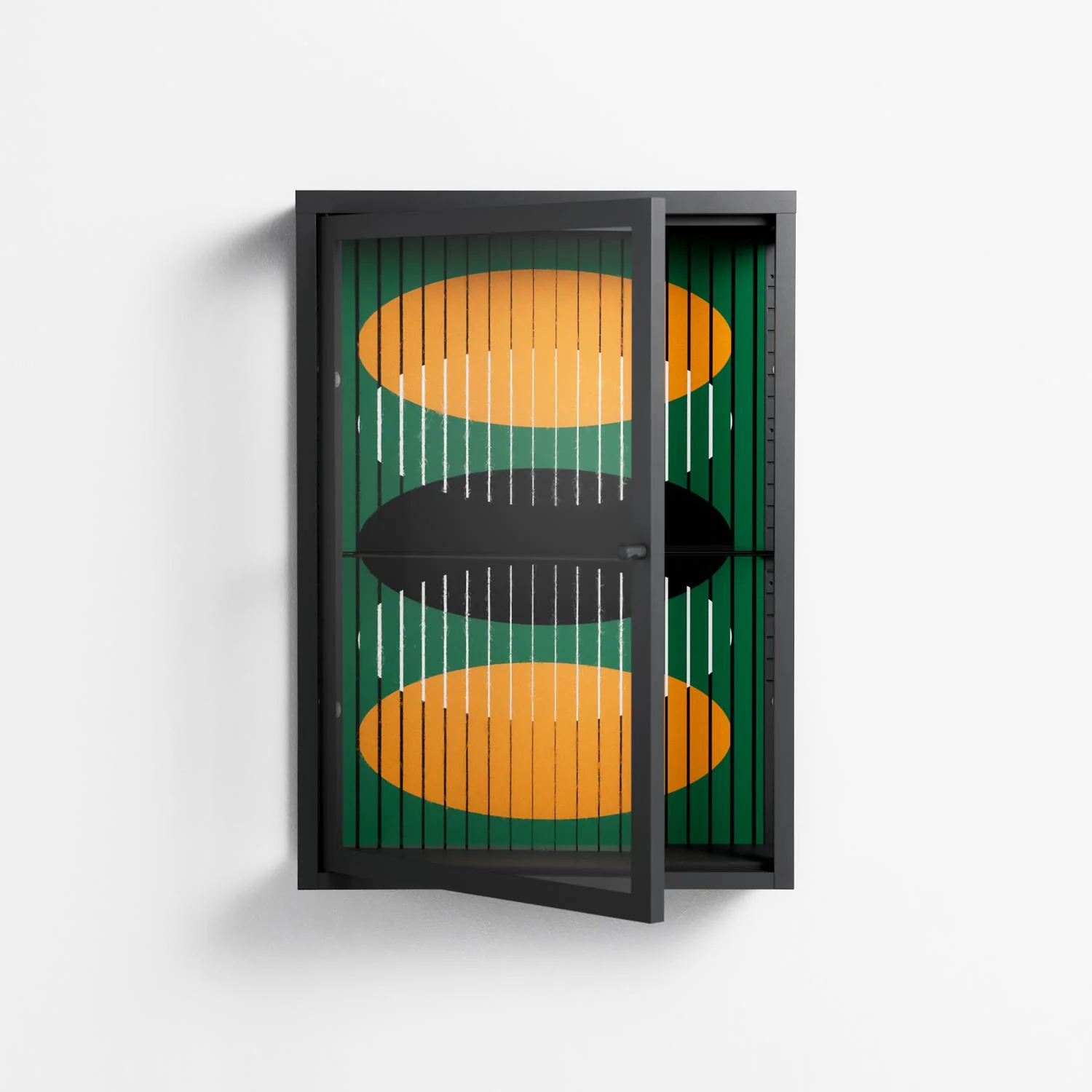 Soul Split - Wall Cabinet - Oluwasheyi Adebayo - Antracite - Clear glass - Image 2