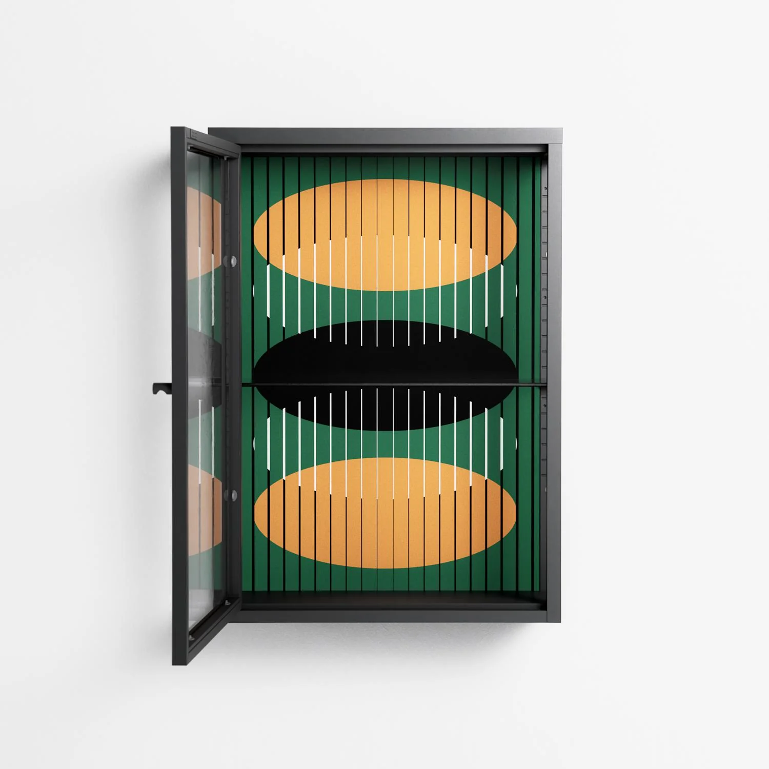 Soul Split - Wall Cabinet - Oluwasheyi Adebayo - Antracite - Clear glass - Image 3