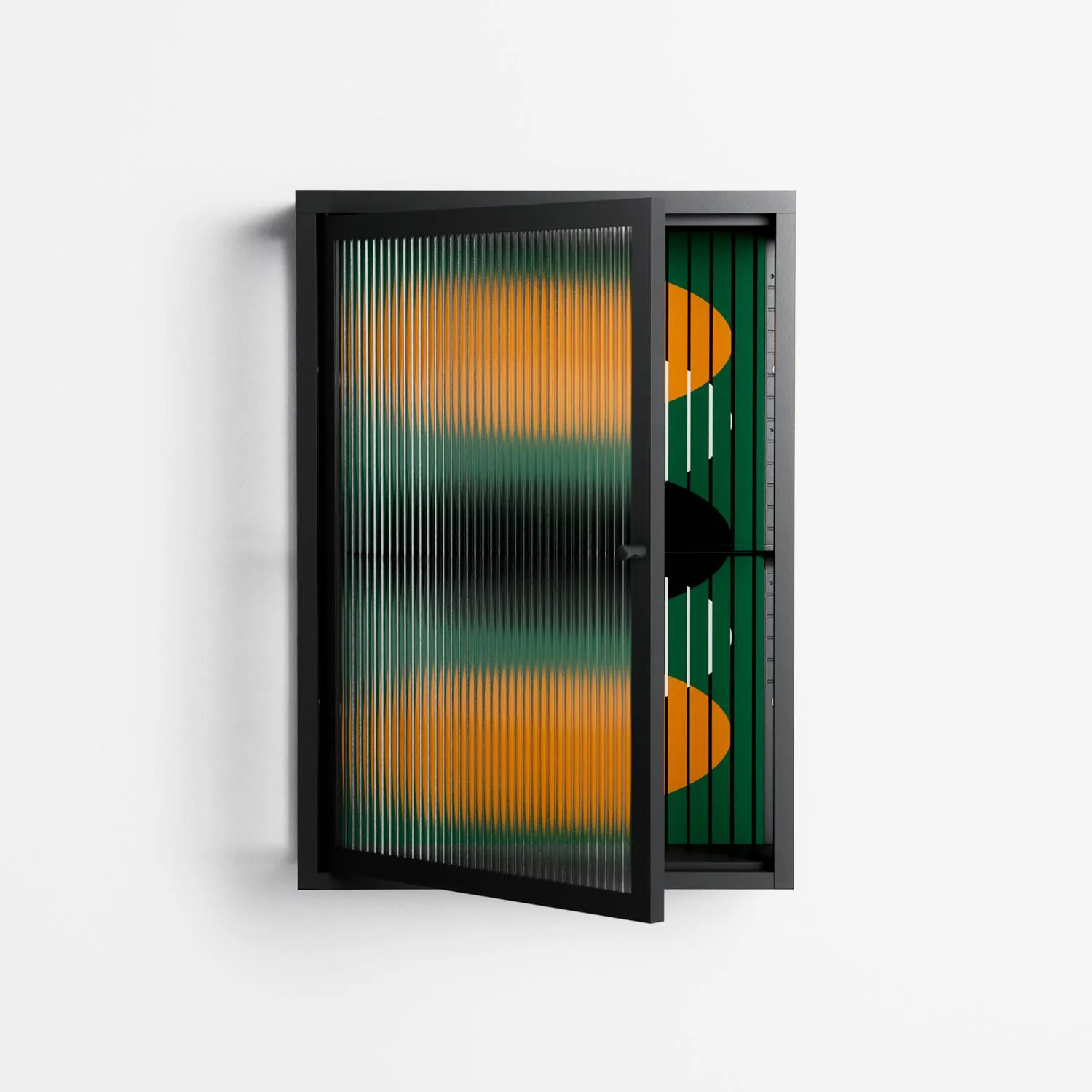 Soul Split - Wall Cabinet - Oluwasheyi Adebayo - Antracite - Reeded glass - Image 2