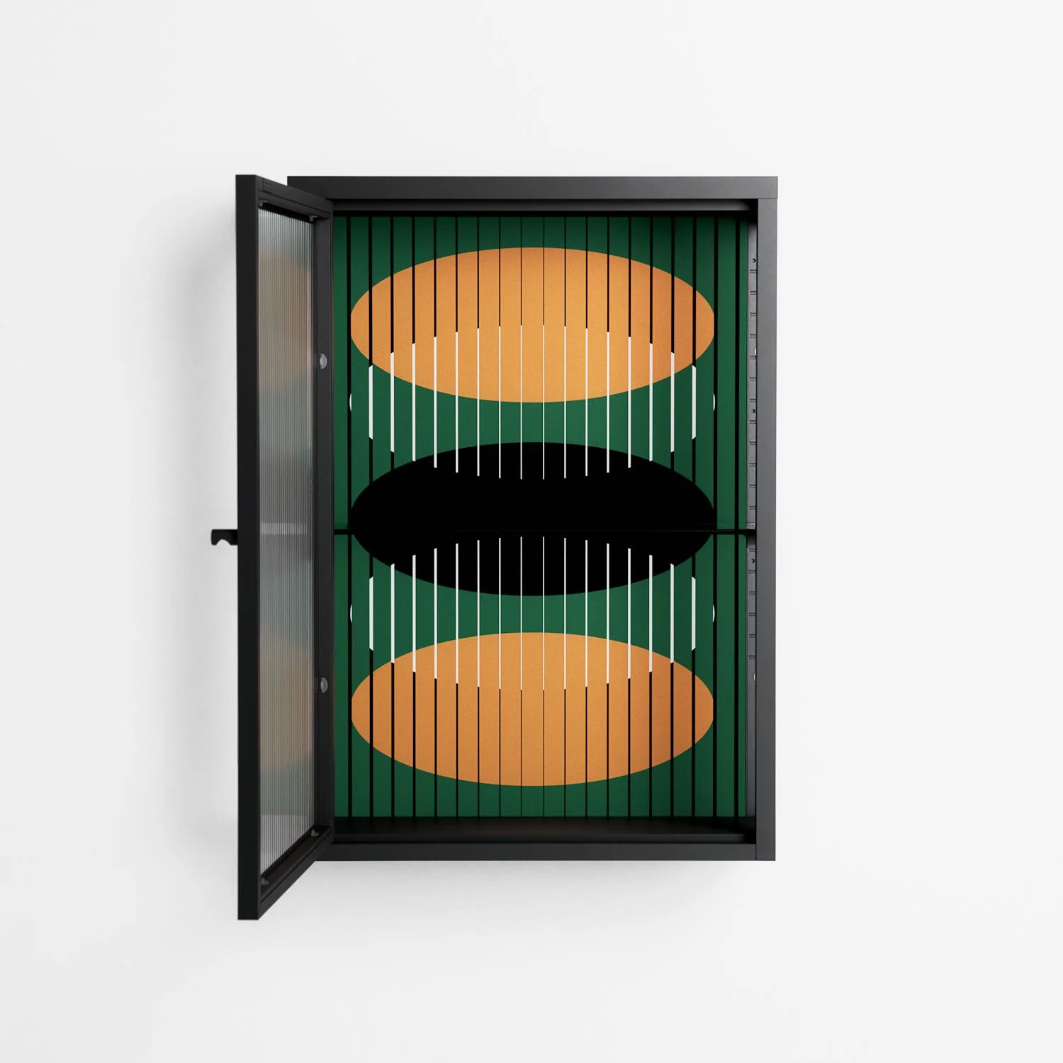 Soul Split - Wall Cabinet - Oluwasheyi Adebayo - Antracite - Reeded glass - Image 3