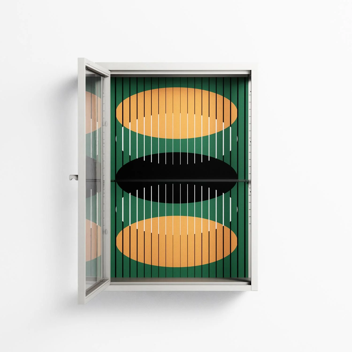 Soul Split - Wall Cabinet - Oluwasheyi Adebayo - Chalk - Clear glass - Image 3