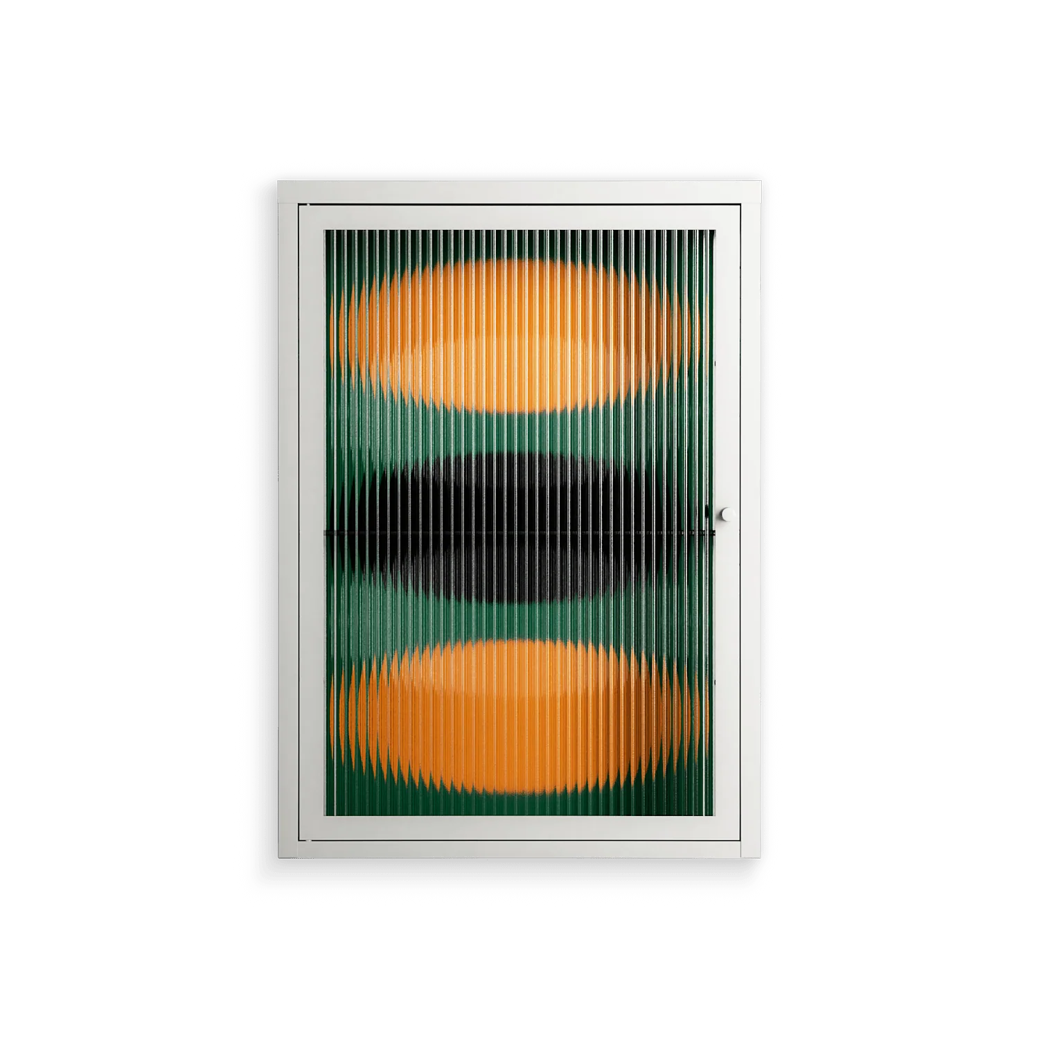 Soul Split - Wall Cabinet - Oluwasheyi Adebayo - Chalk - Reeded glass