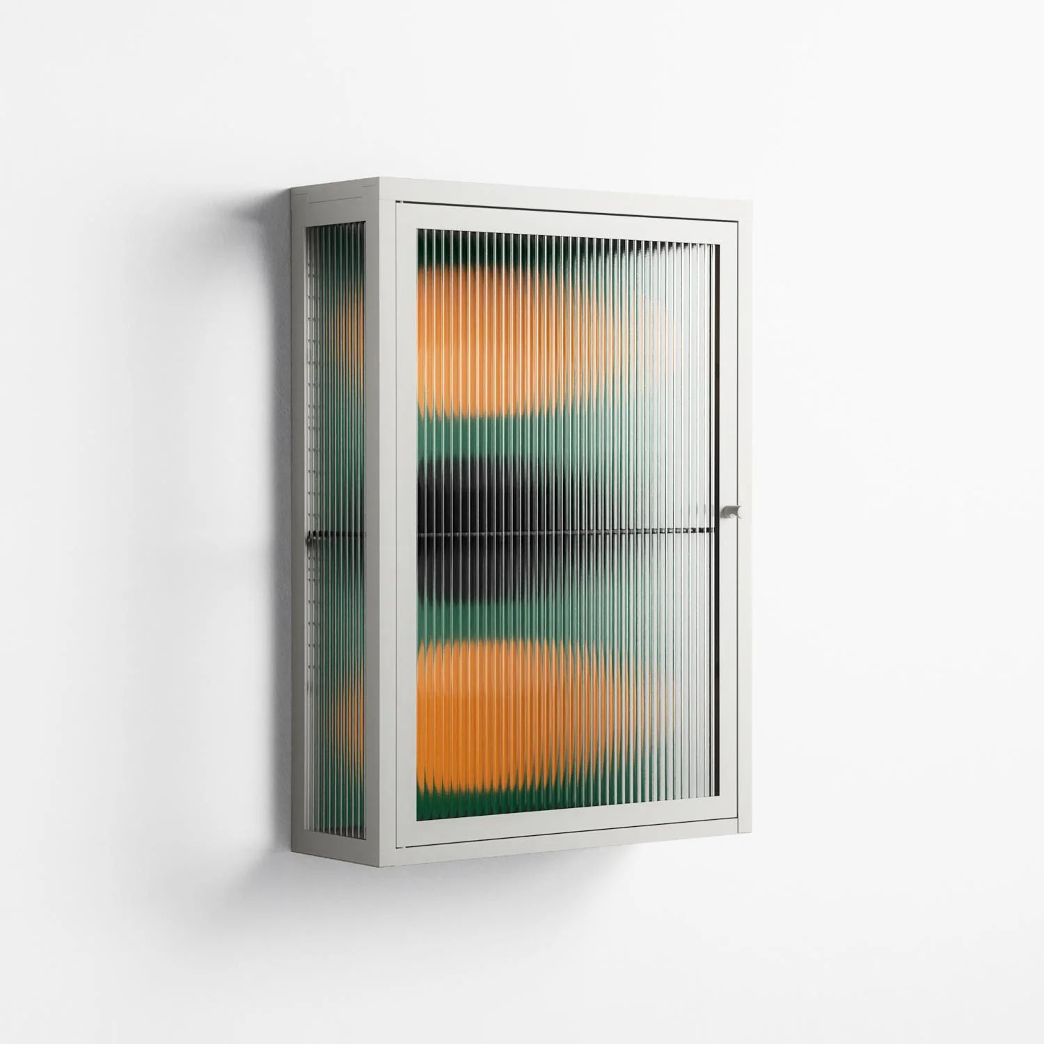 Soul Split - Wall Cabinet - Oluwasheyi Adebayo - Chalk - Reeded glass - Image 4