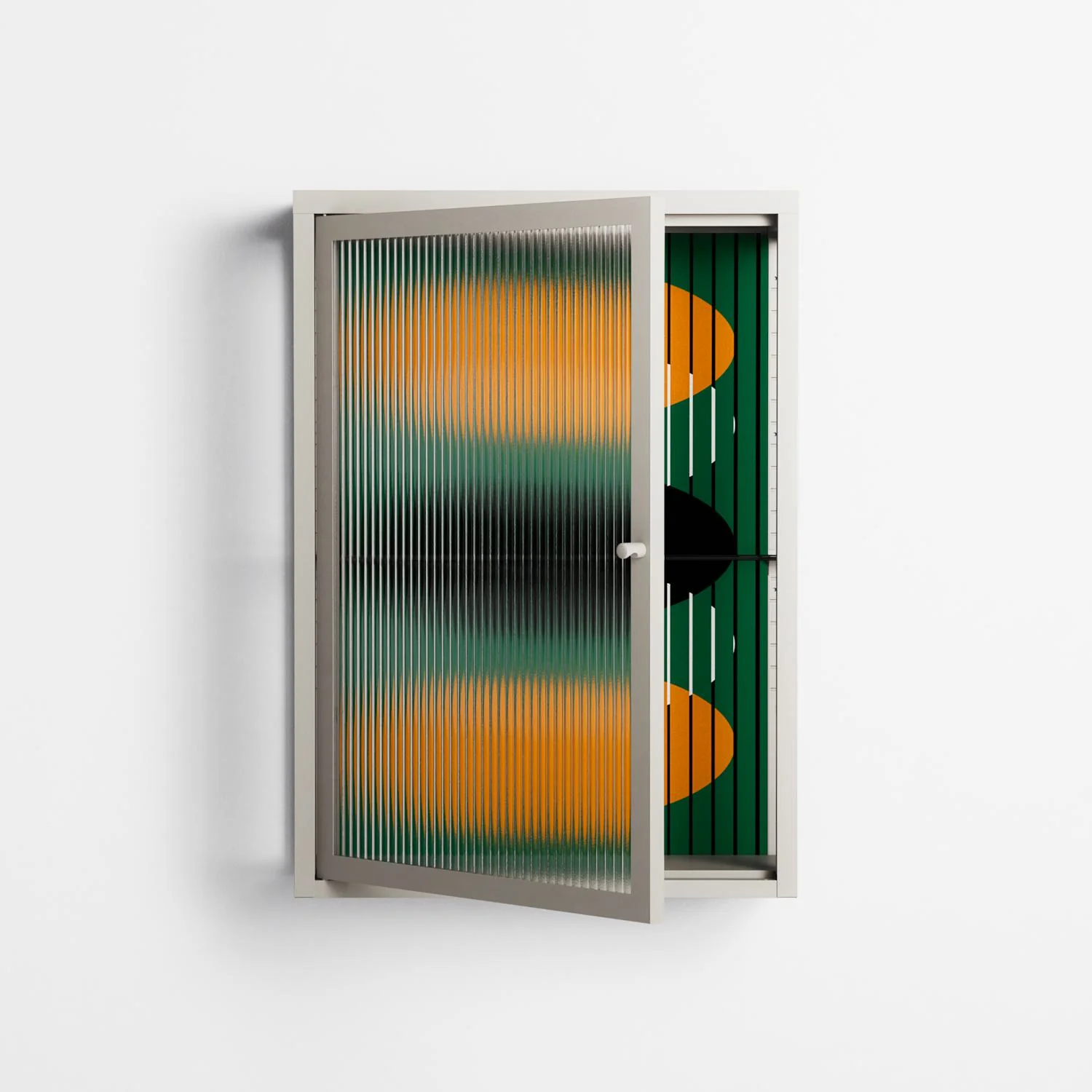 Soul Split - Wall Cabinet - Oluwasheyi Adebayo - Pebble - Reeded glass - Image 2