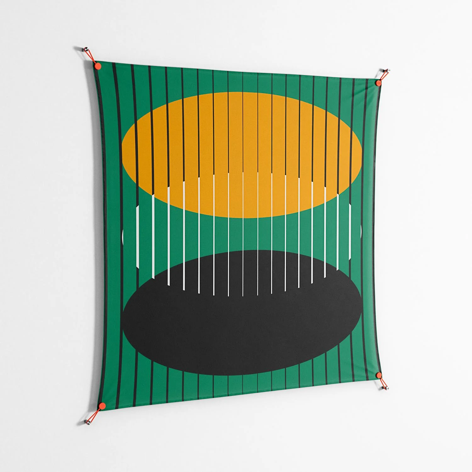 Soul Split - Work On Wall - Oluwasheyi Adebayo - Orange - 140 x 140 cm - Image 2