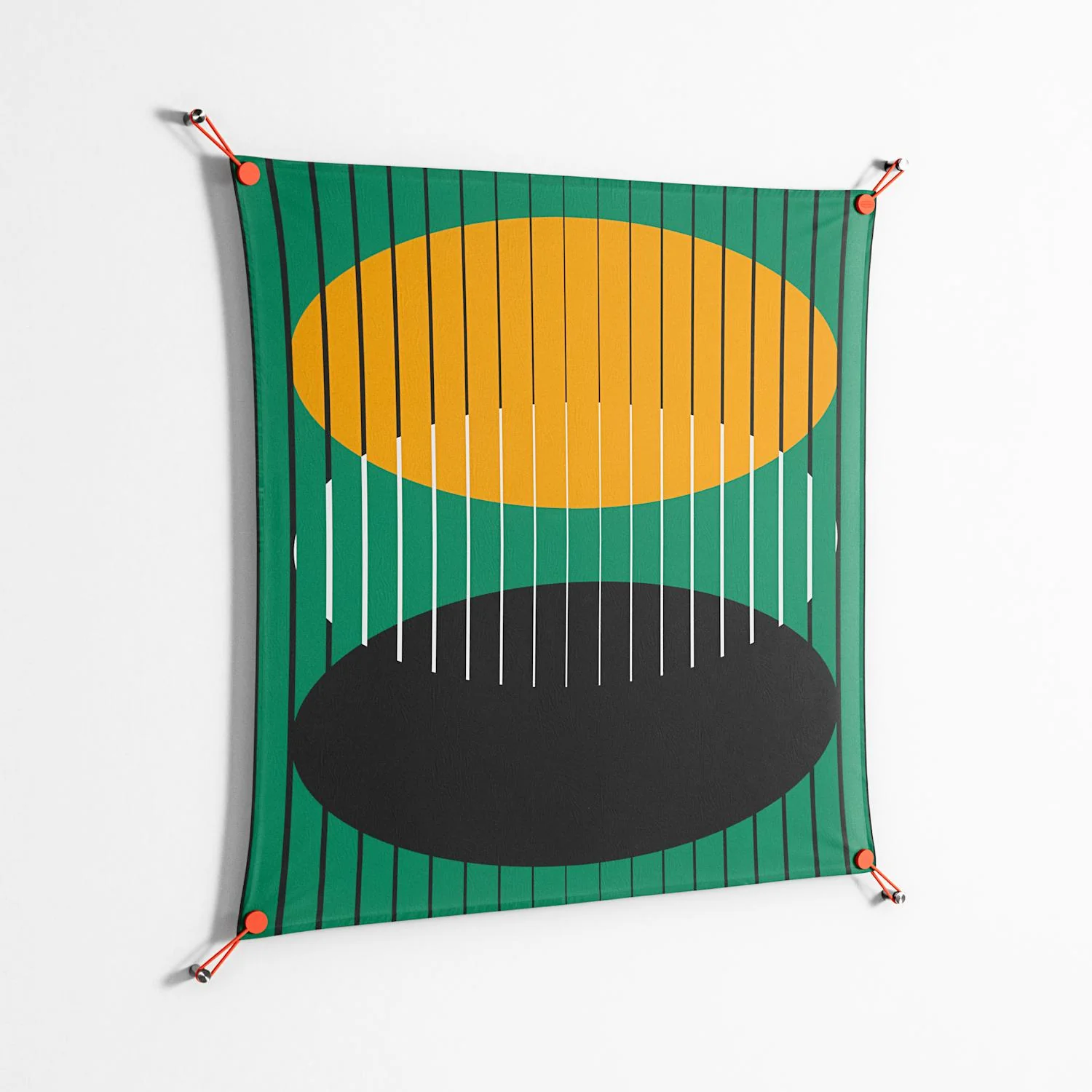 Soul Split - Work On Wall - Oluwasheyi Adebayo - Orange - 90 x 90 cm - Image 2