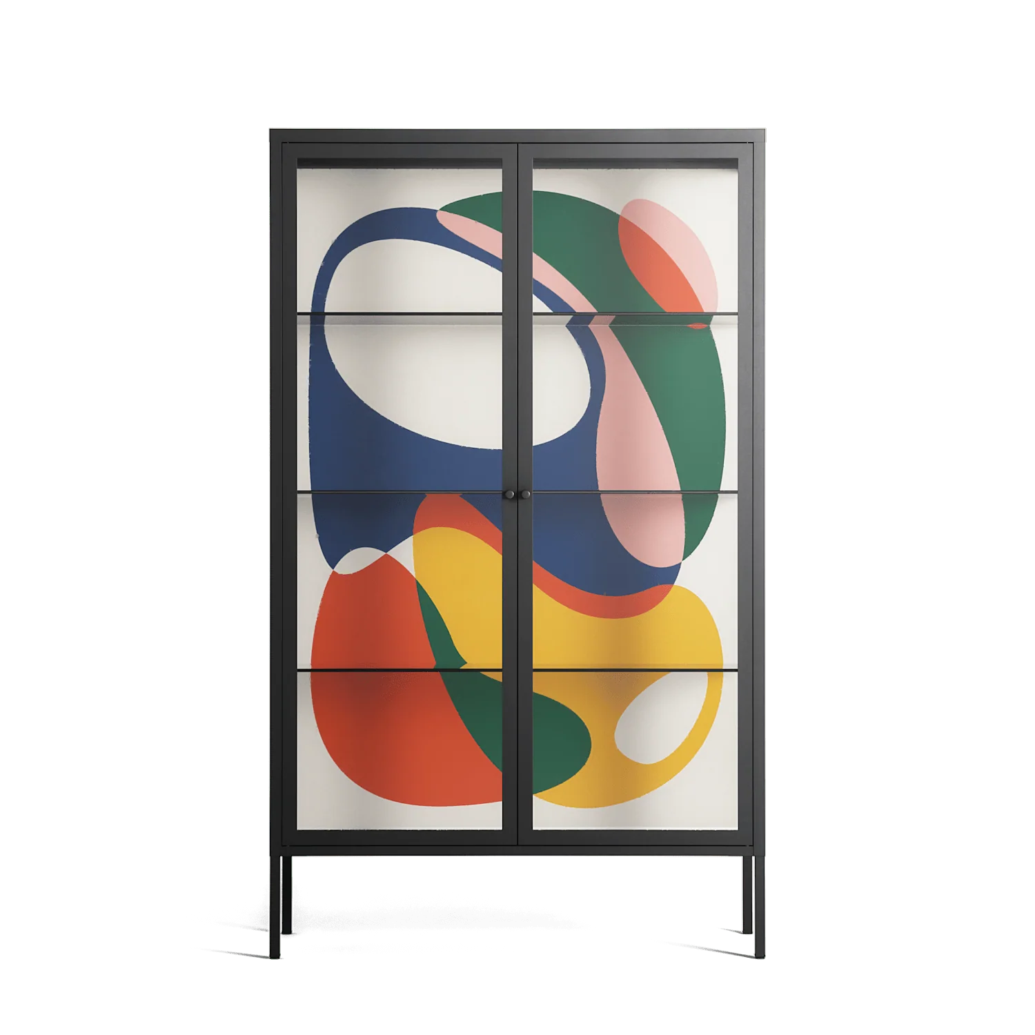 Spilled Paint - Cabinet - Vratislav Pecka - Antracite - Clear glass