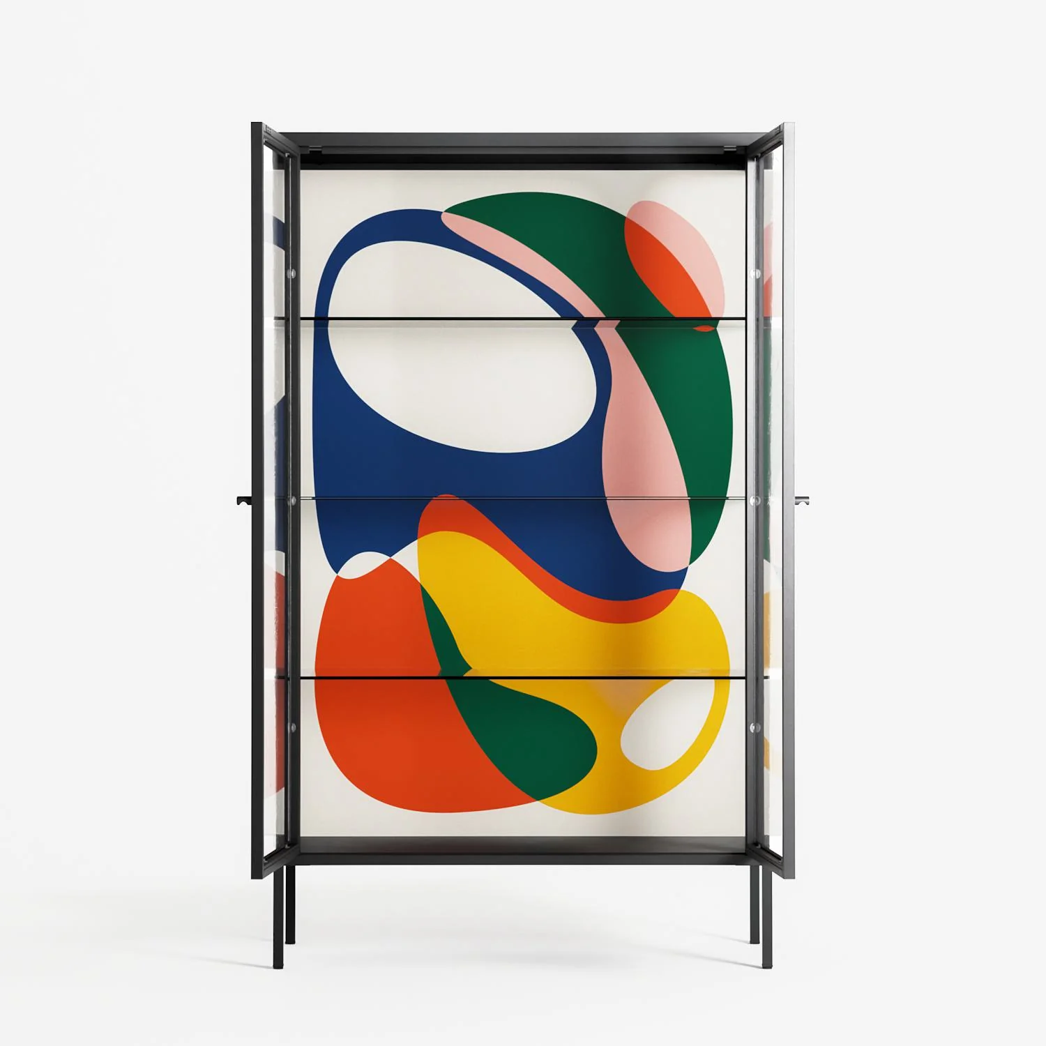 Spilled Paint - Cabinet - Vratislav Pecka - Antracite - Clear glass - Image 3