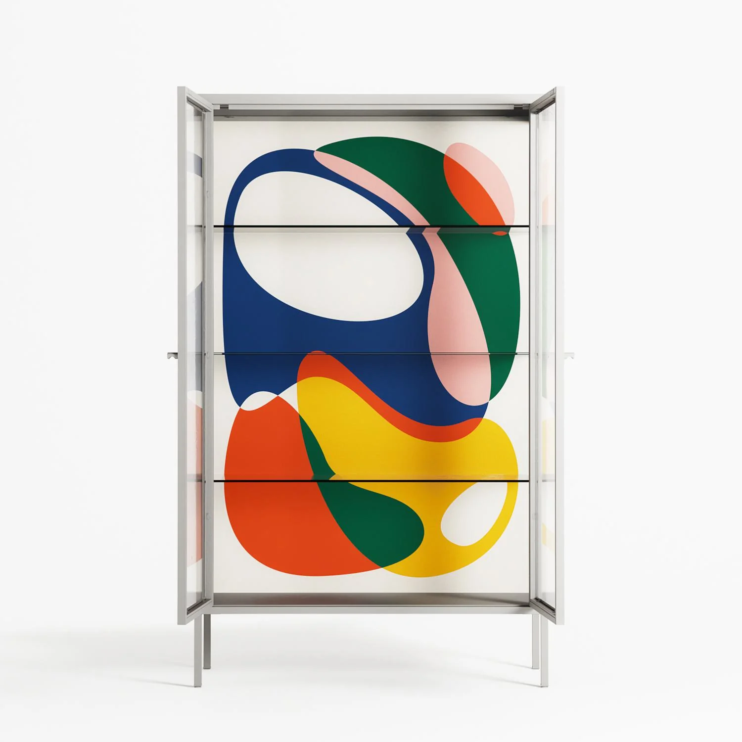 Spilled Paint - Cabinet - Vratislav Pecka - Chalk - Clear glass - Image 3